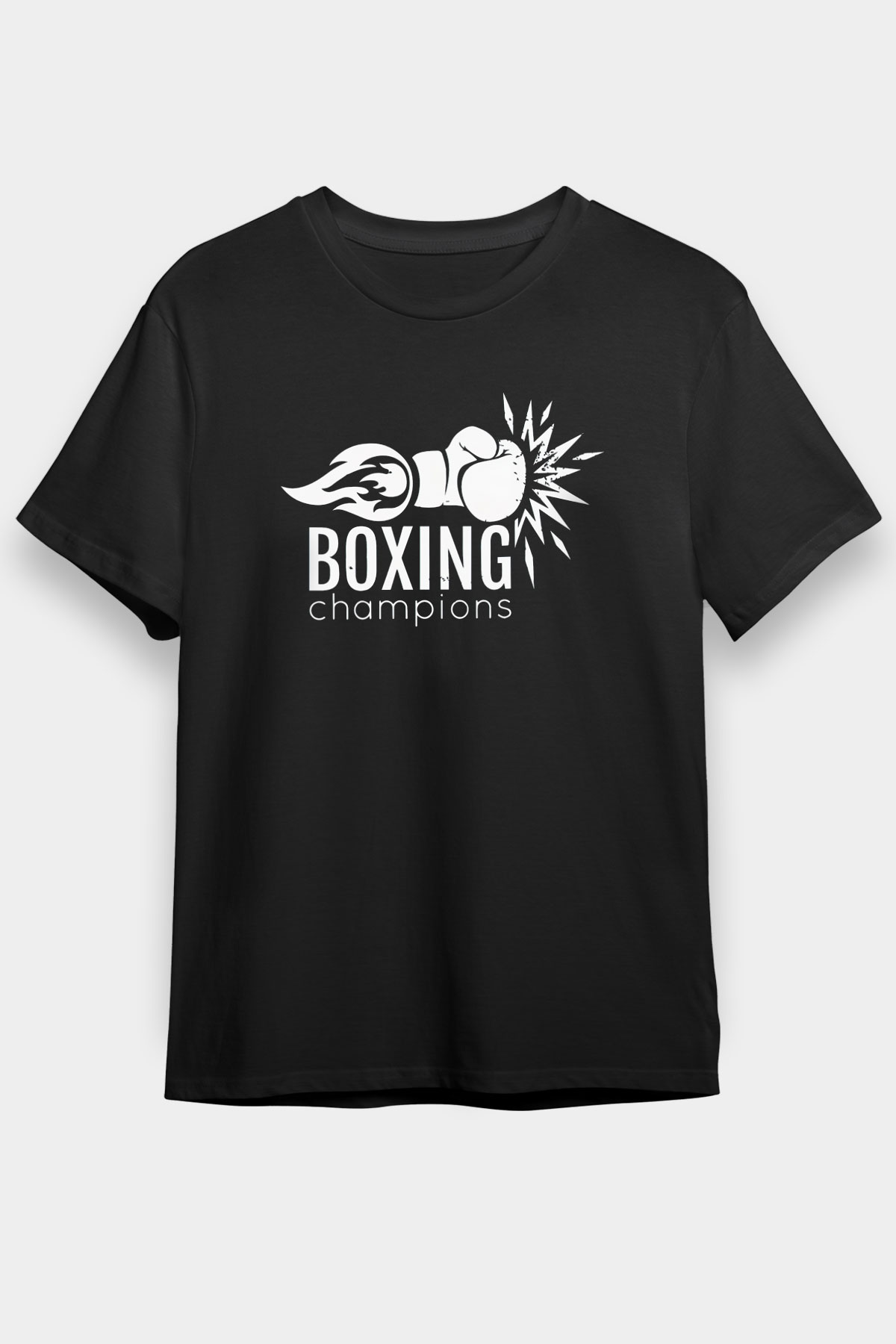 Boks Siyah Unisex Tişört T-Shirt - TişörtFabrikası