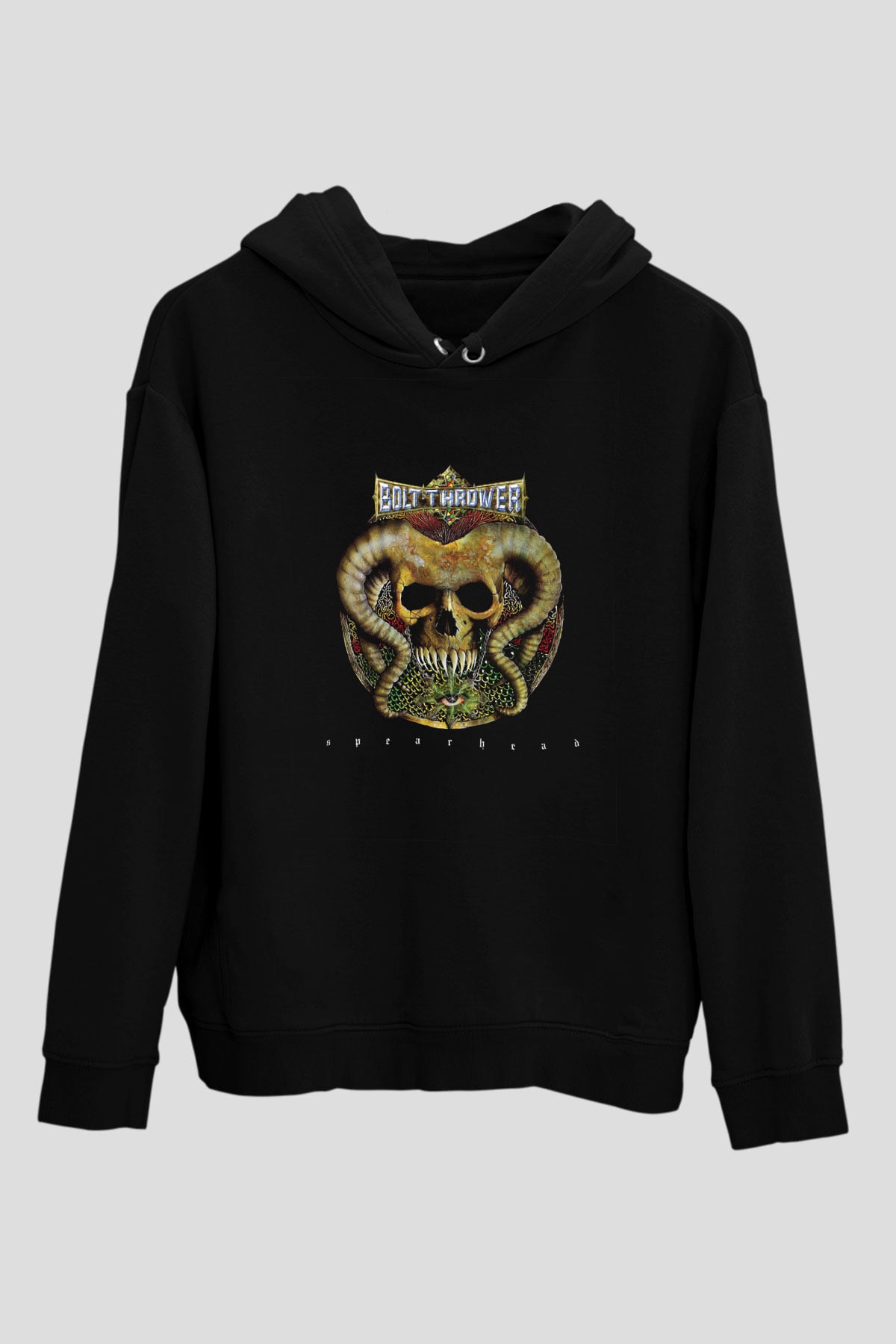Bolt Thrower Baskılı Unisex Siyah Hoodie