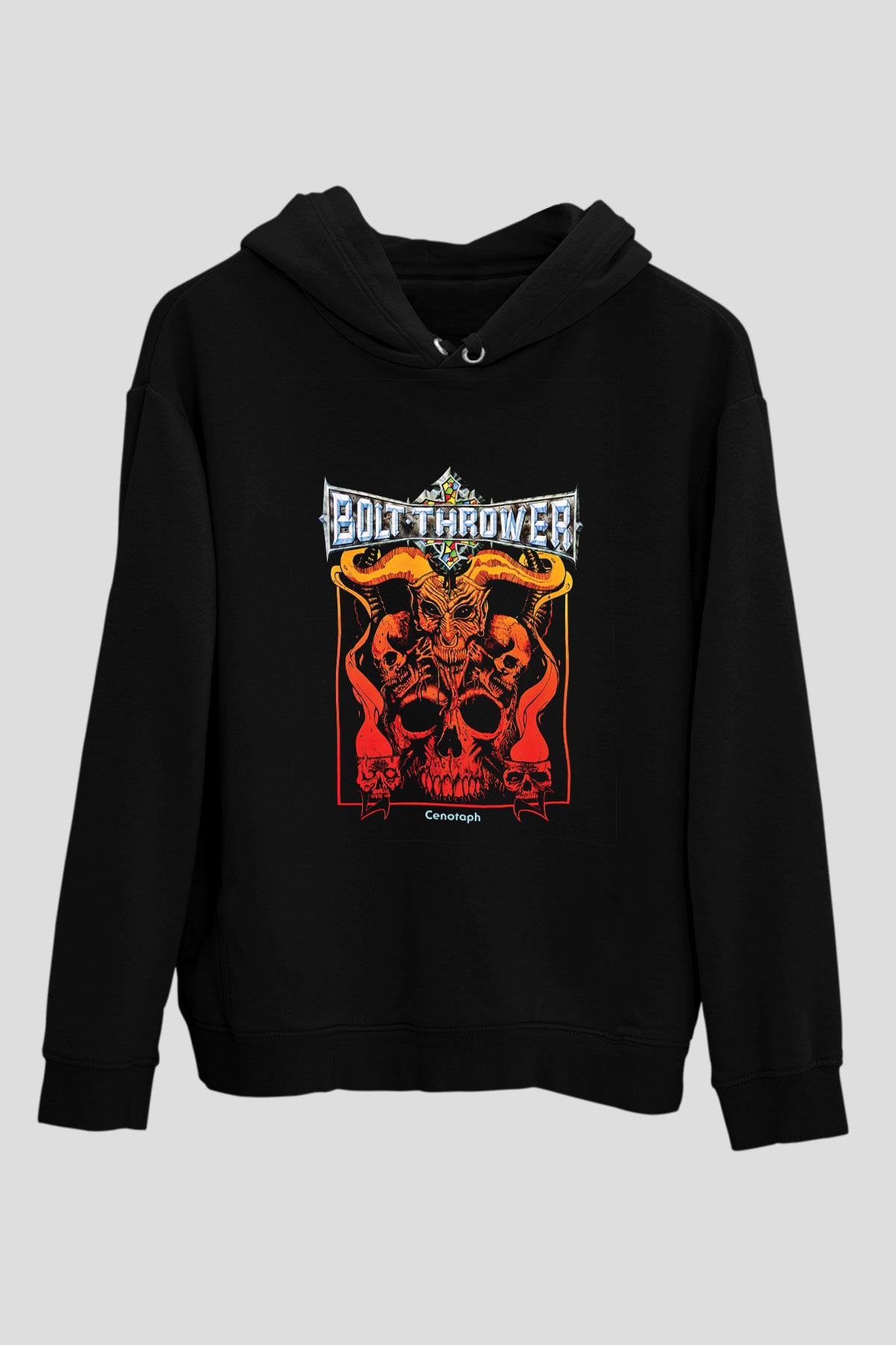 Bolt Thrower Baskılı Unisex Siyah Hoodie