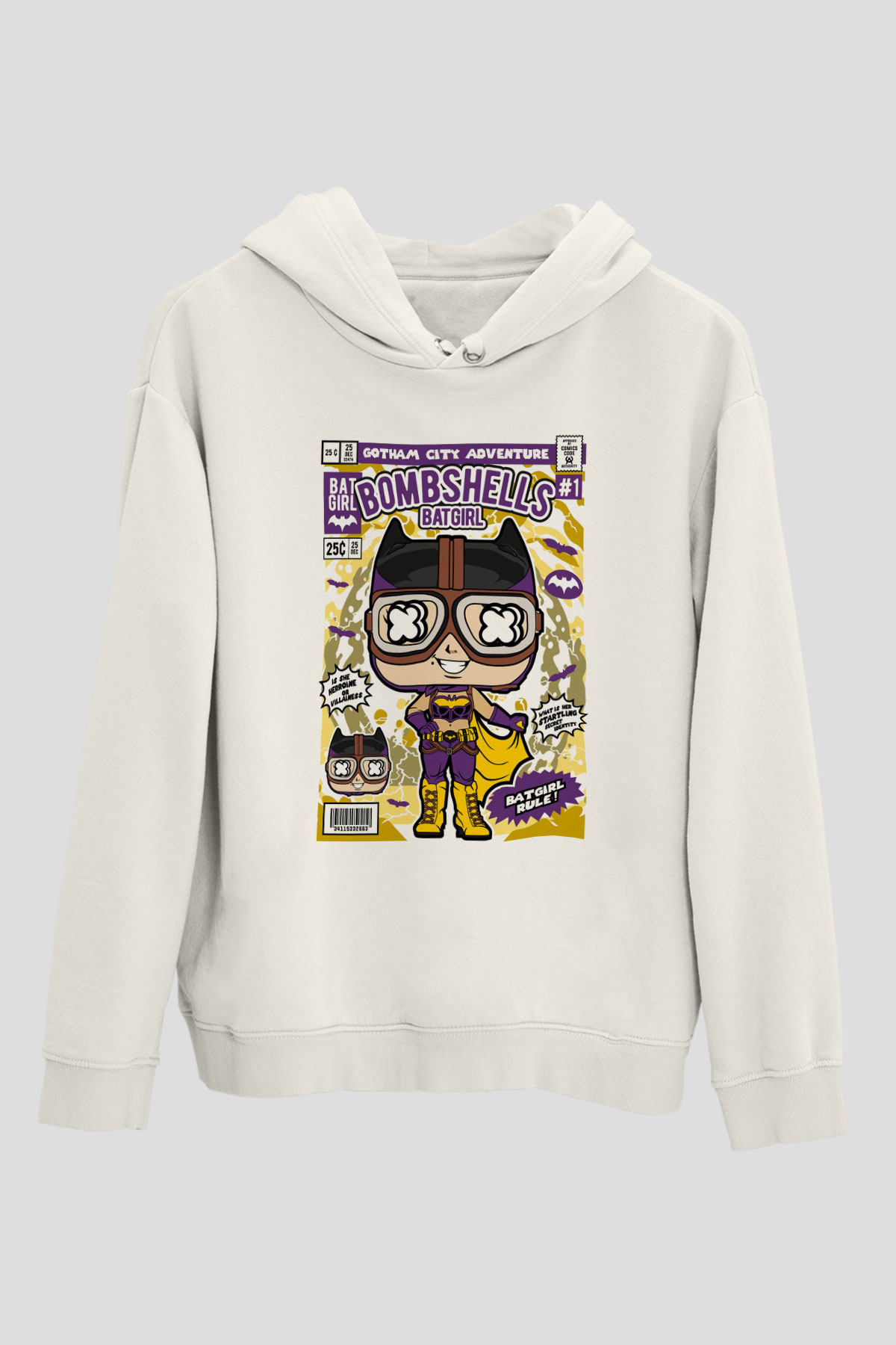 Bombshells Baskılı Unisex Beyaz Hoodie
