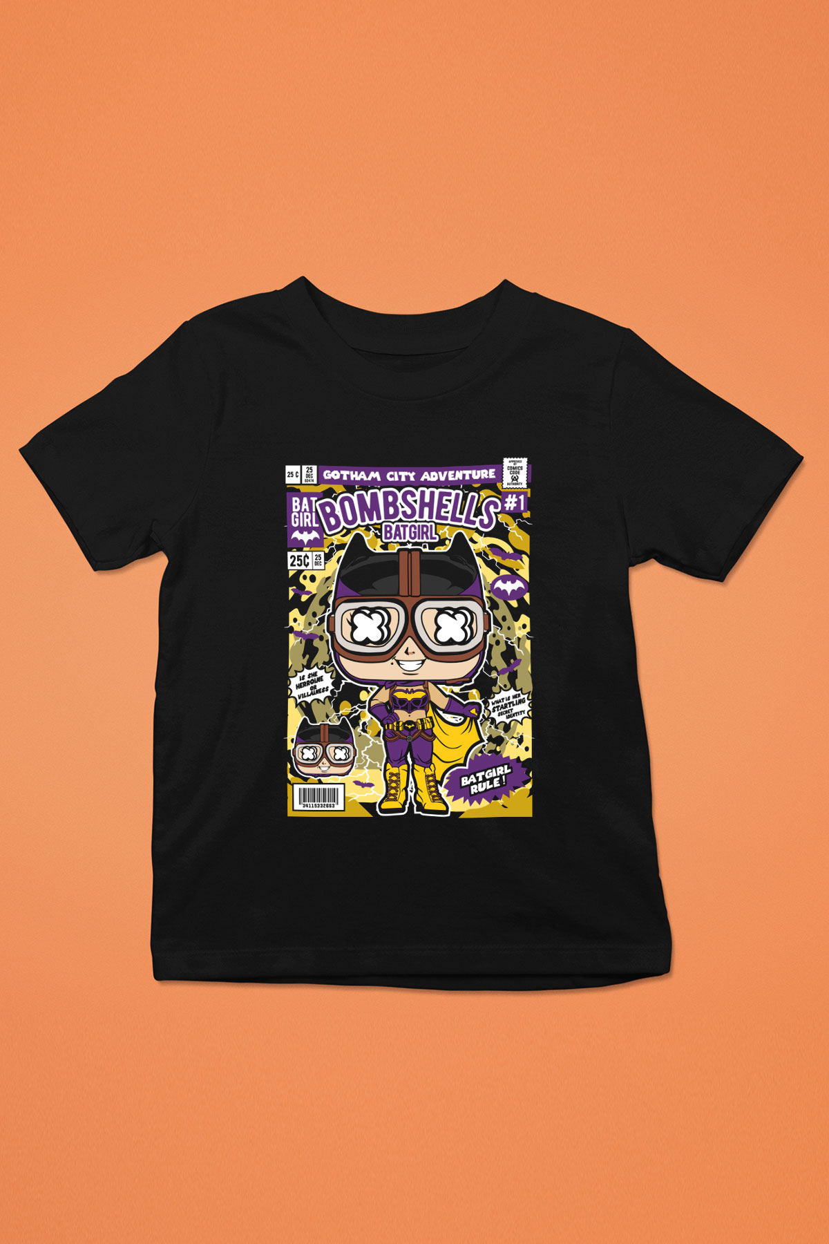 Bombshells Baskılı Unisex Siyah Çocuk Tişört