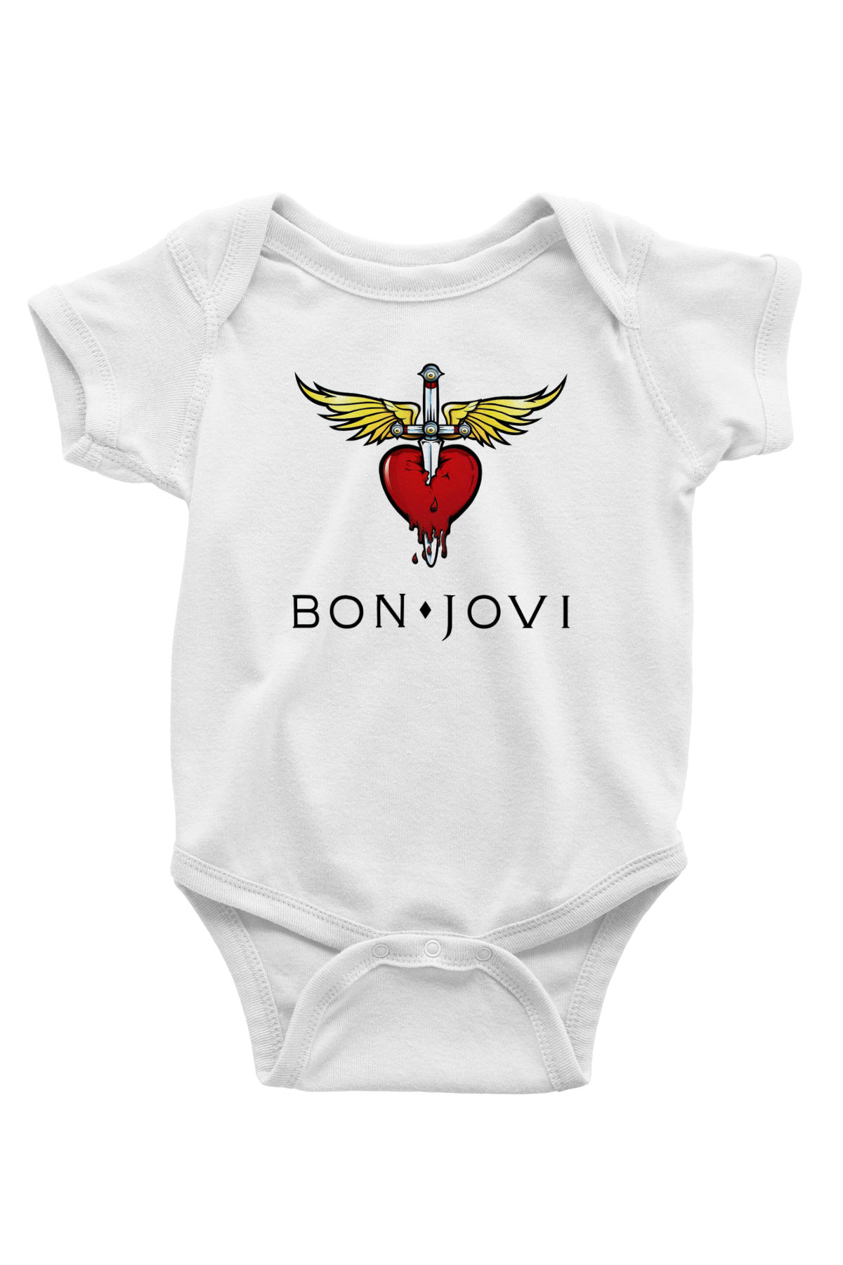 Bon Jovi Beyaz Bebek Body - Zıbın