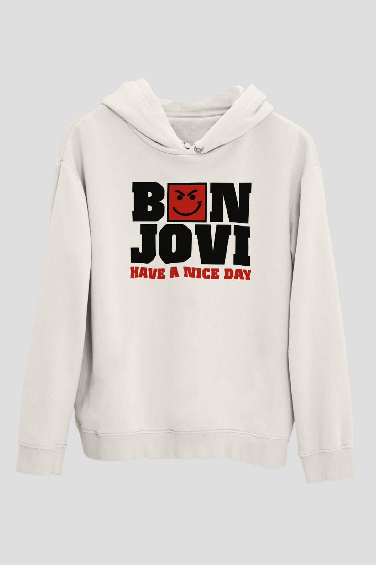 Bon Jovi Have A Nice Day Beyaz Unisex Kapüşonlu Sweatshirt