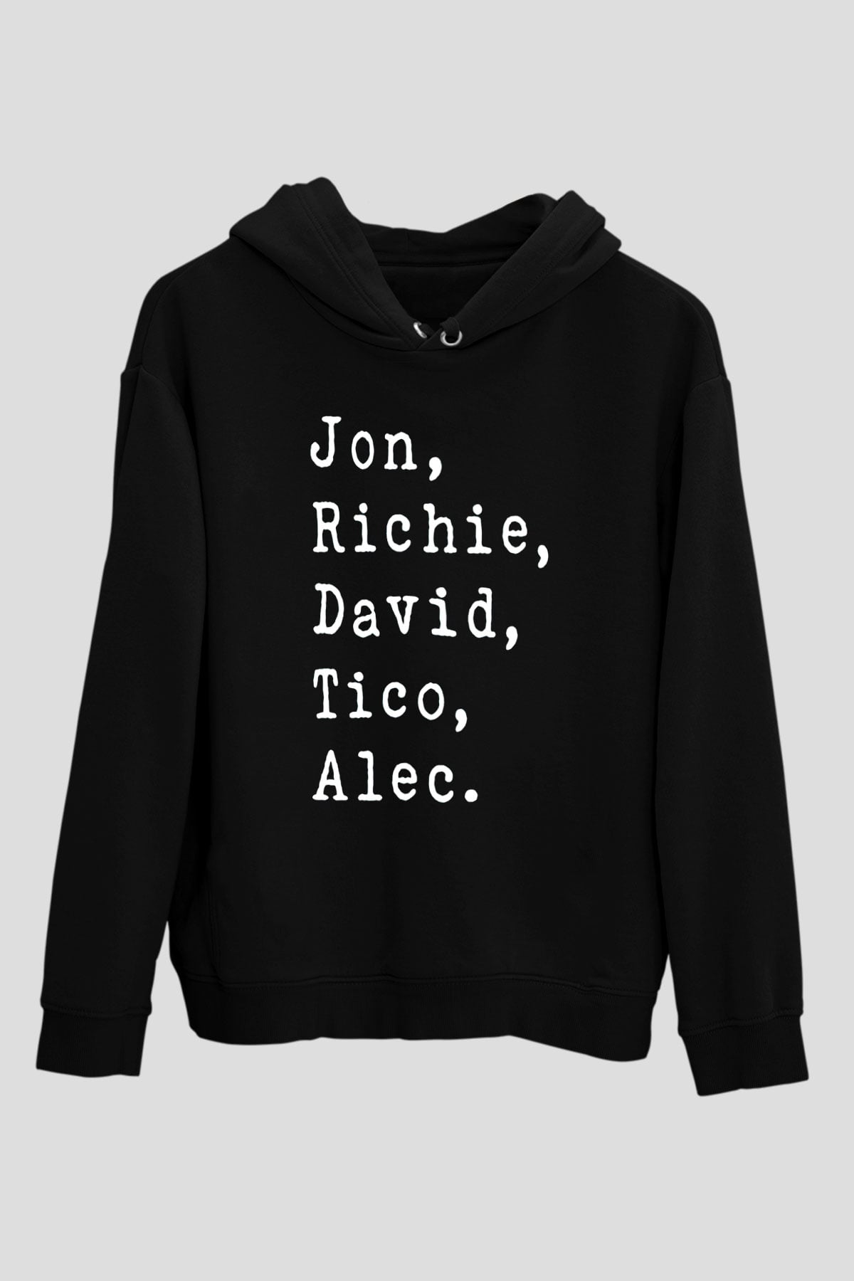 Bon Jovi Siyah Unisex Kapüşonlu Sweatshirt