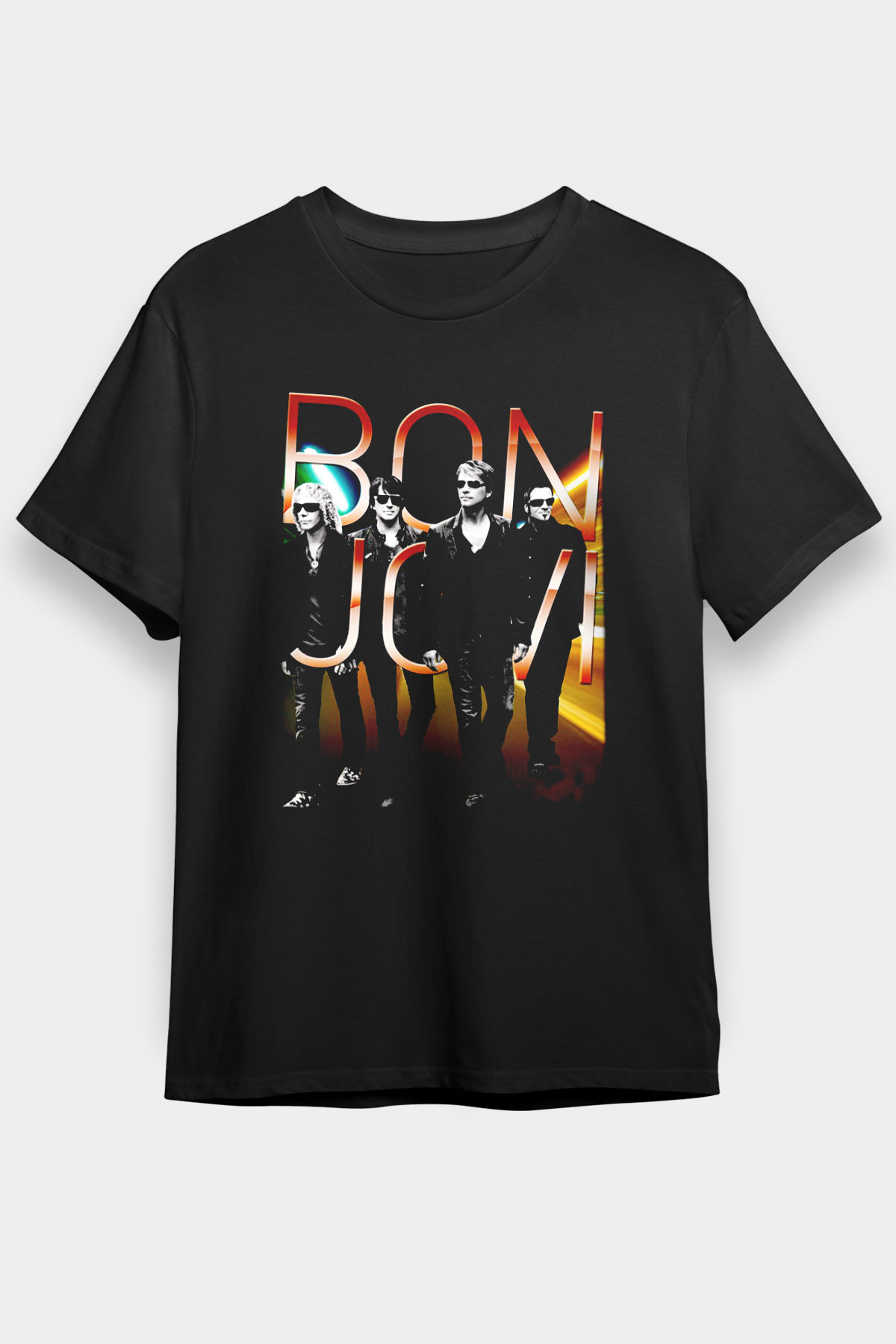 Bon Jovi Black Unisex Tee - STREETWEAR