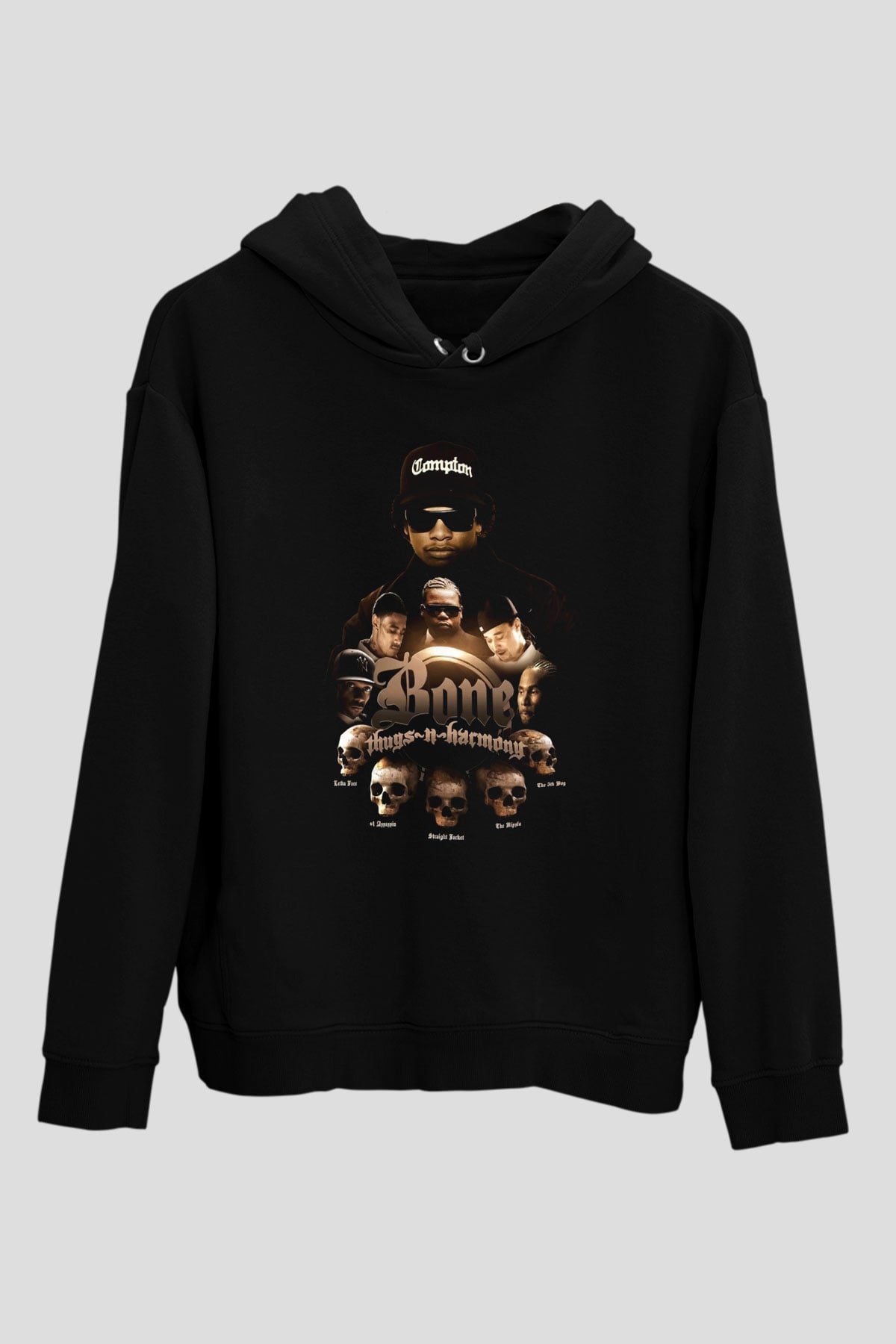 Bone Thugs-n-Harmony Siyah Unisex Kapüşonlu Sweatshirt