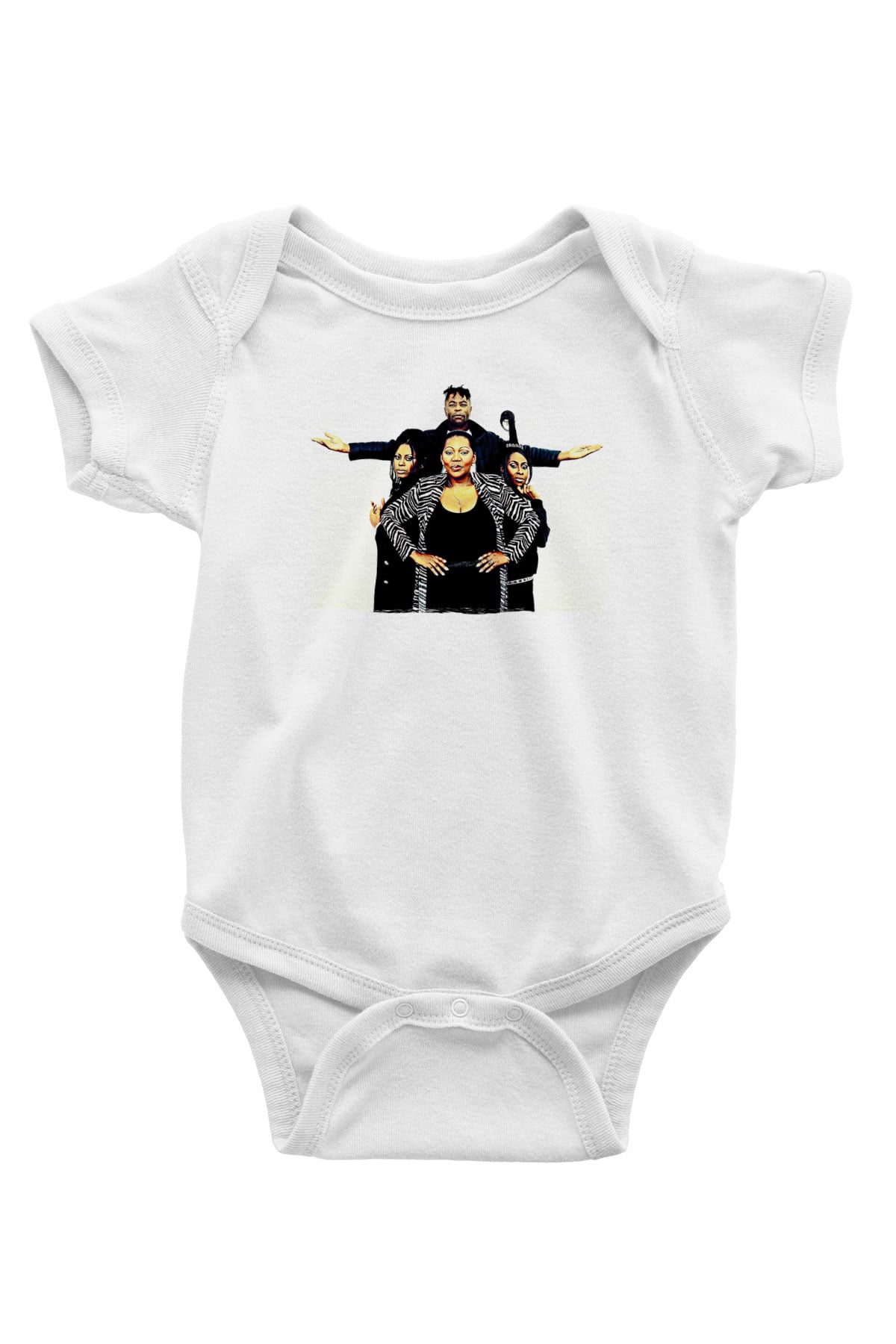 Boney M Baskılı Beyaz Unisex Bebek Body - Zıbın