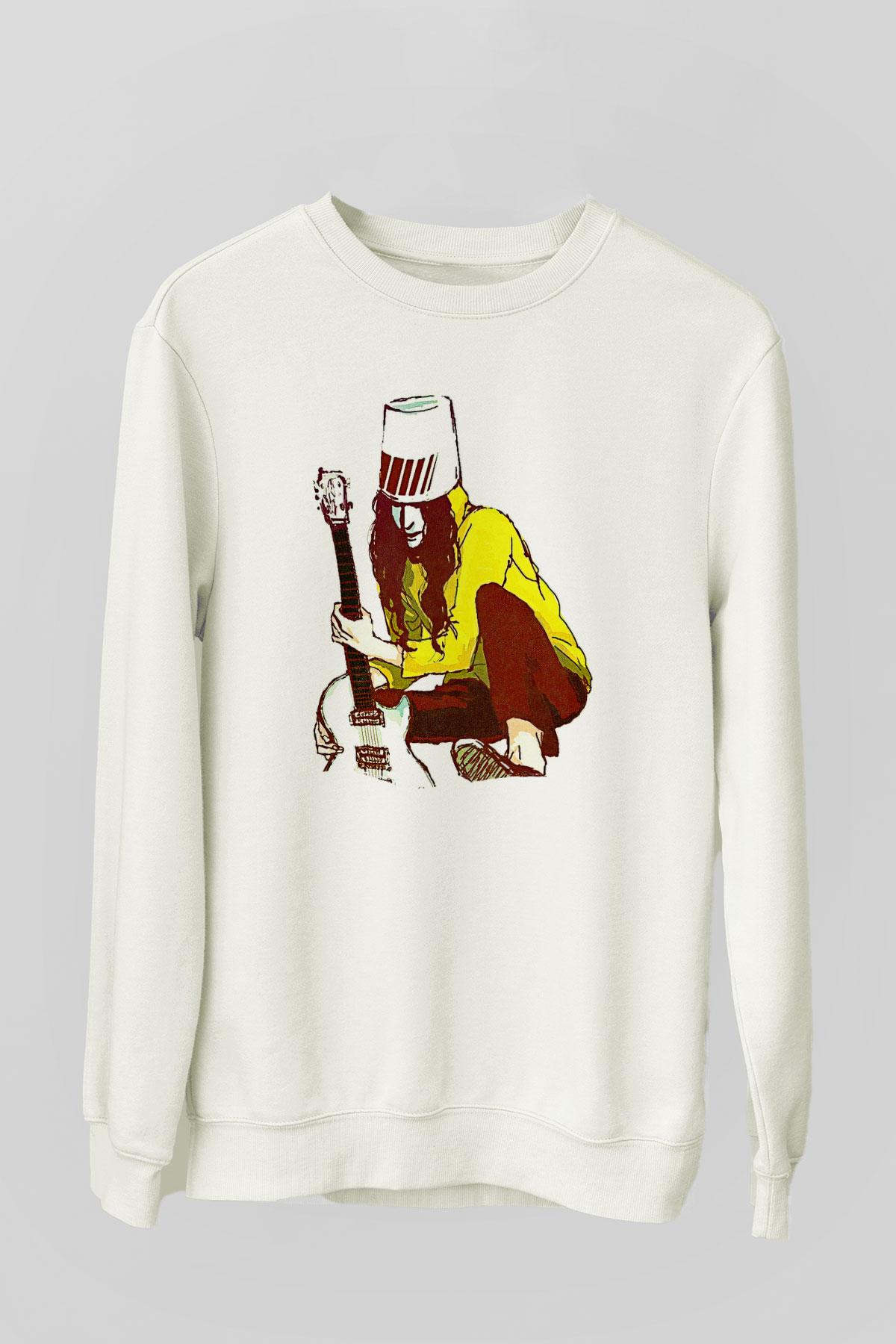 Boney M Baskılı Beyaz Unisex Sweatshirt