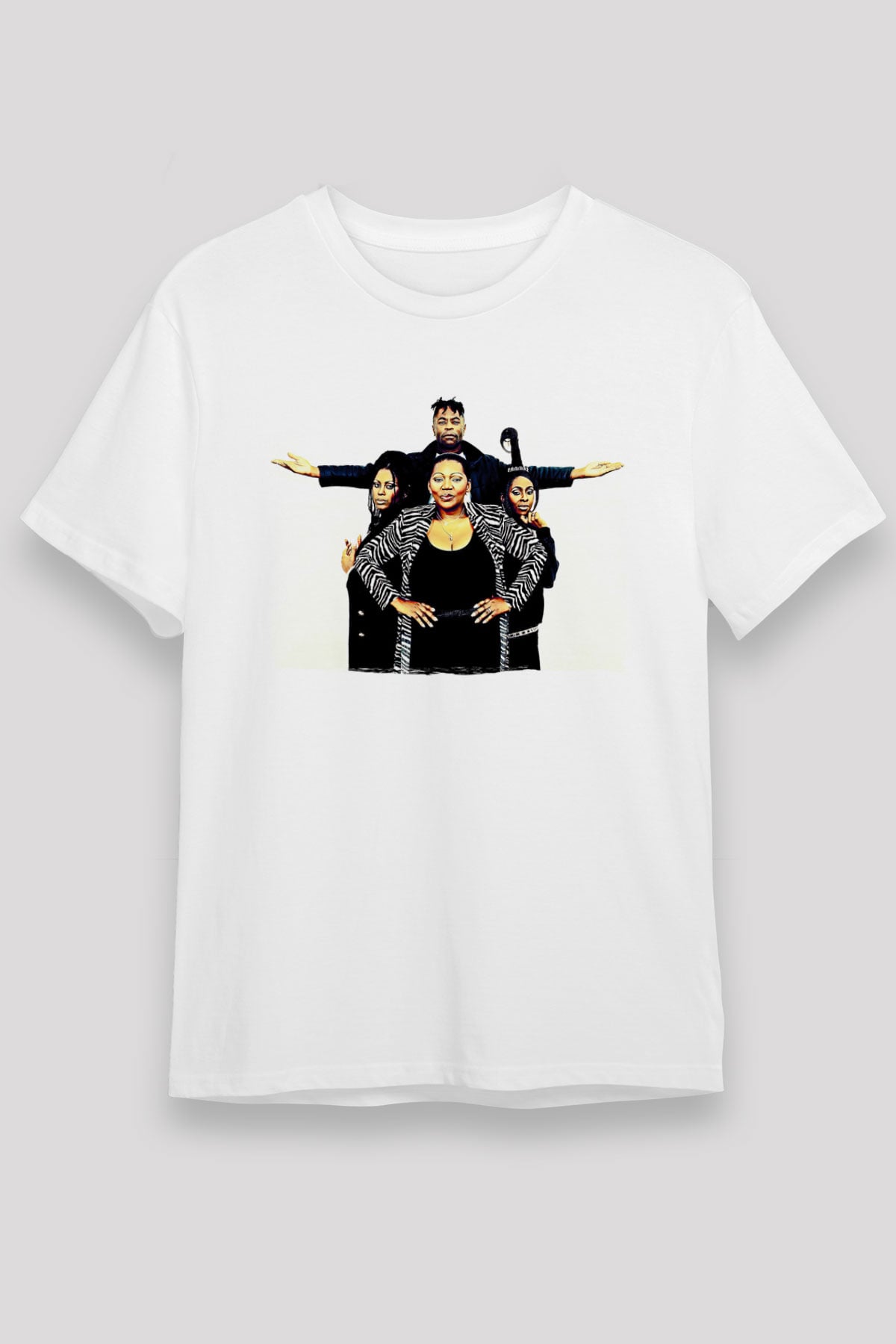 Boney M Baskılı Unisex Beyaz Tişört - Tshirt
