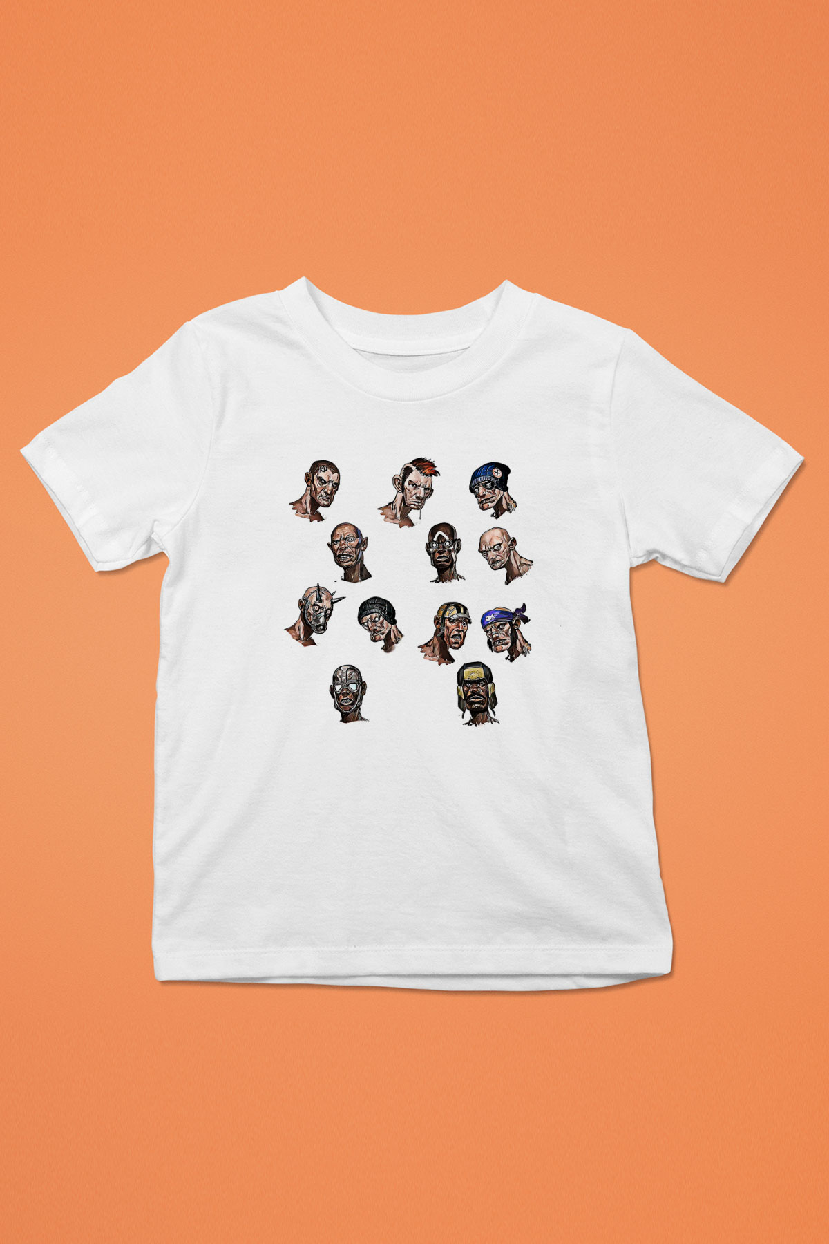 Borderlands Baskılı Beyaz Unisex Beyaz Çocuk Tişört - Tshirt