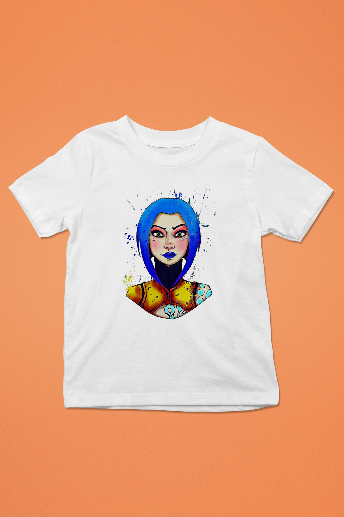 Borderlands Baskılı Beyaz Unisex Beyaz Çocuk Tişört - Tshirt