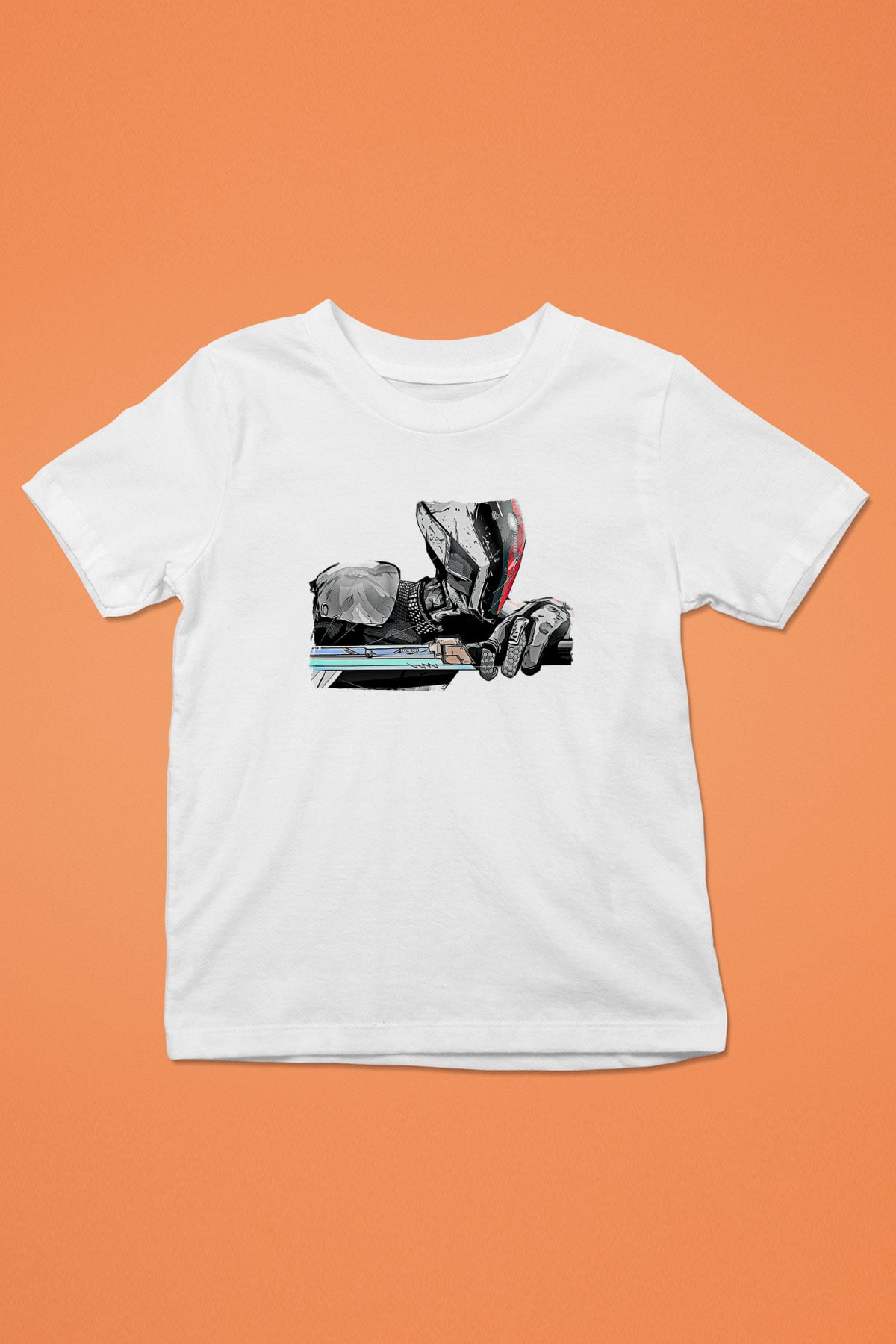 Borderlands Baskılı Beyaz Unisex Beyaz Çocuk Tişört - Tshirt