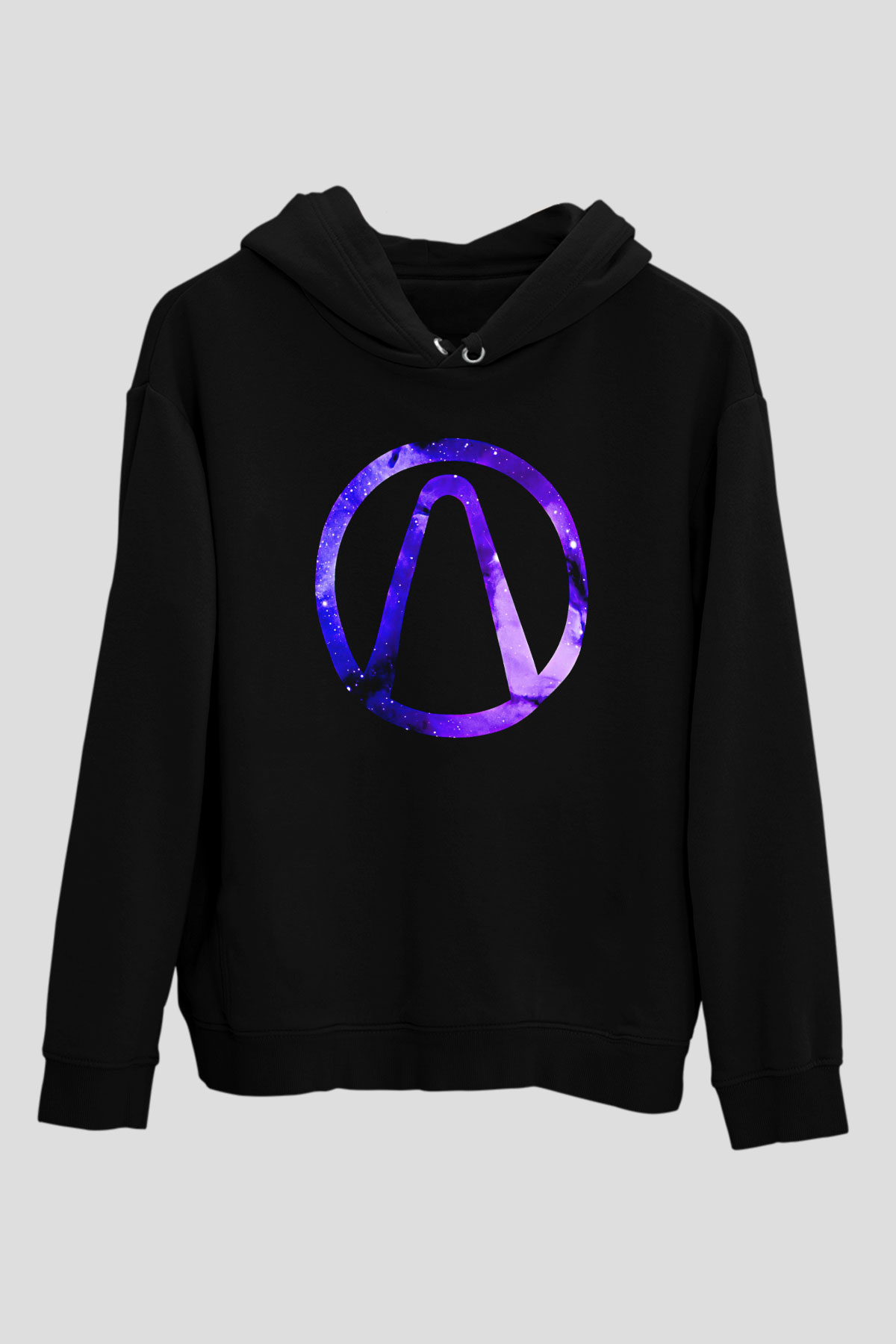Borderlands Baskılı Unisex Siyah Kapüşonlu Sweatshirt
