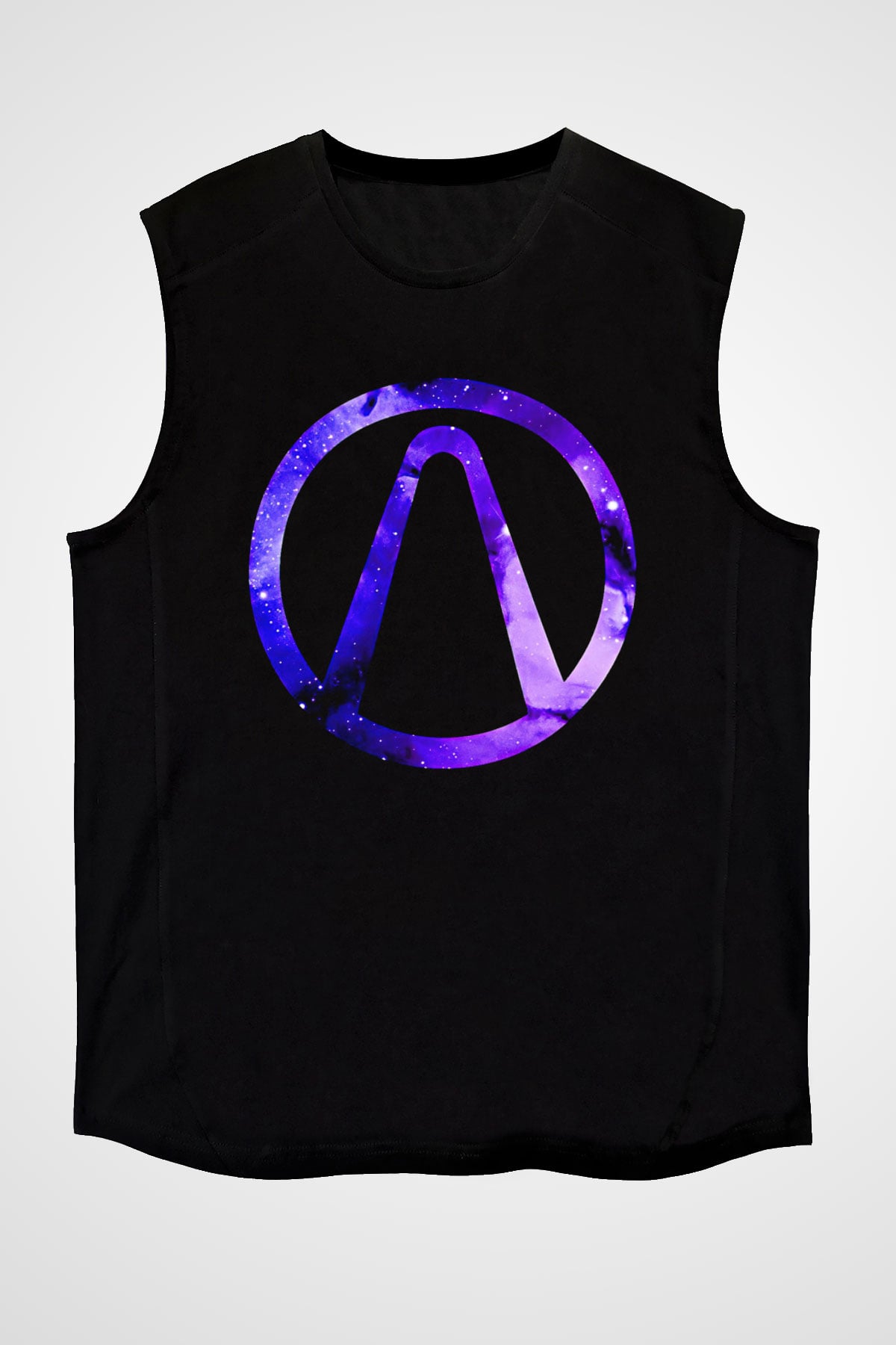Borderlands Baskılı Unisex Siyah Kolsuz Tişört - Tshirt