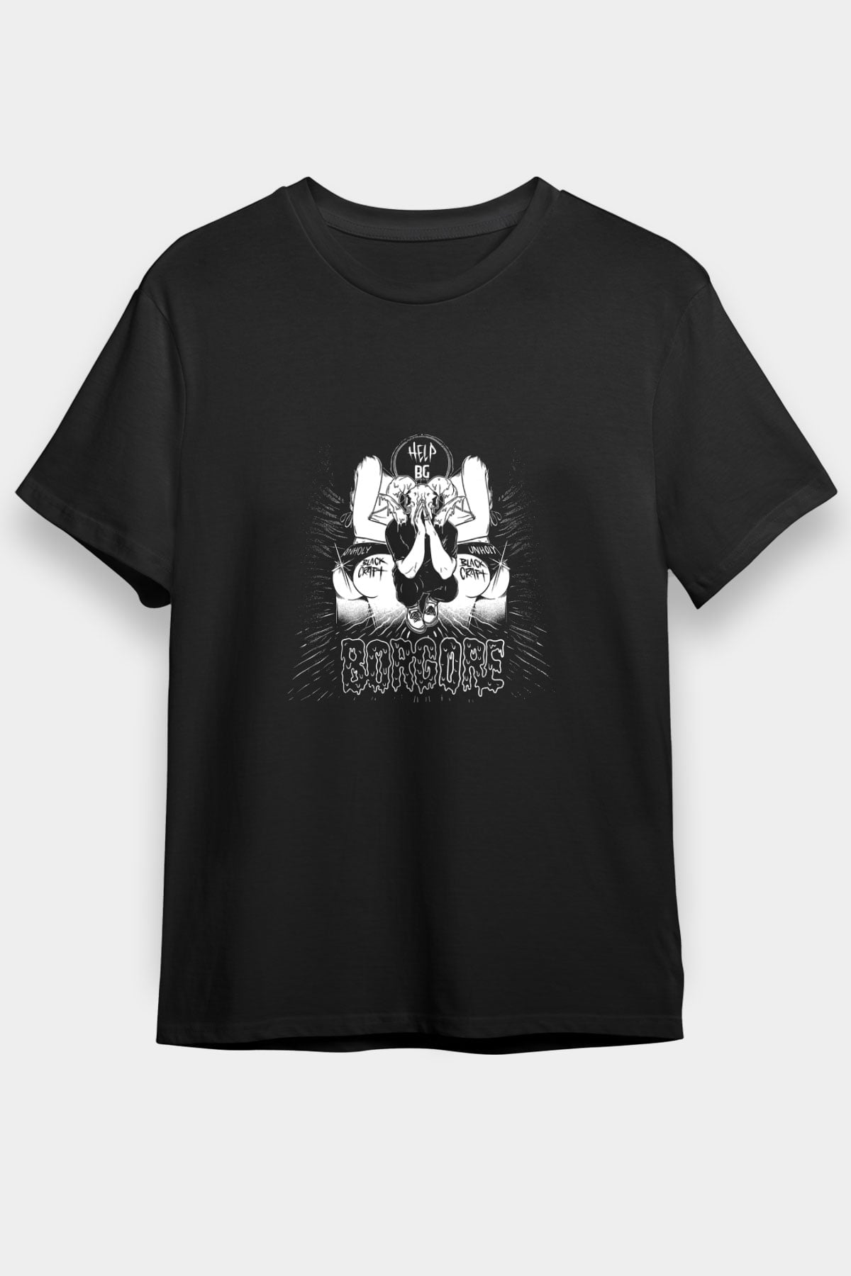 Borgore Baskılı Unisex Siyah Tişört