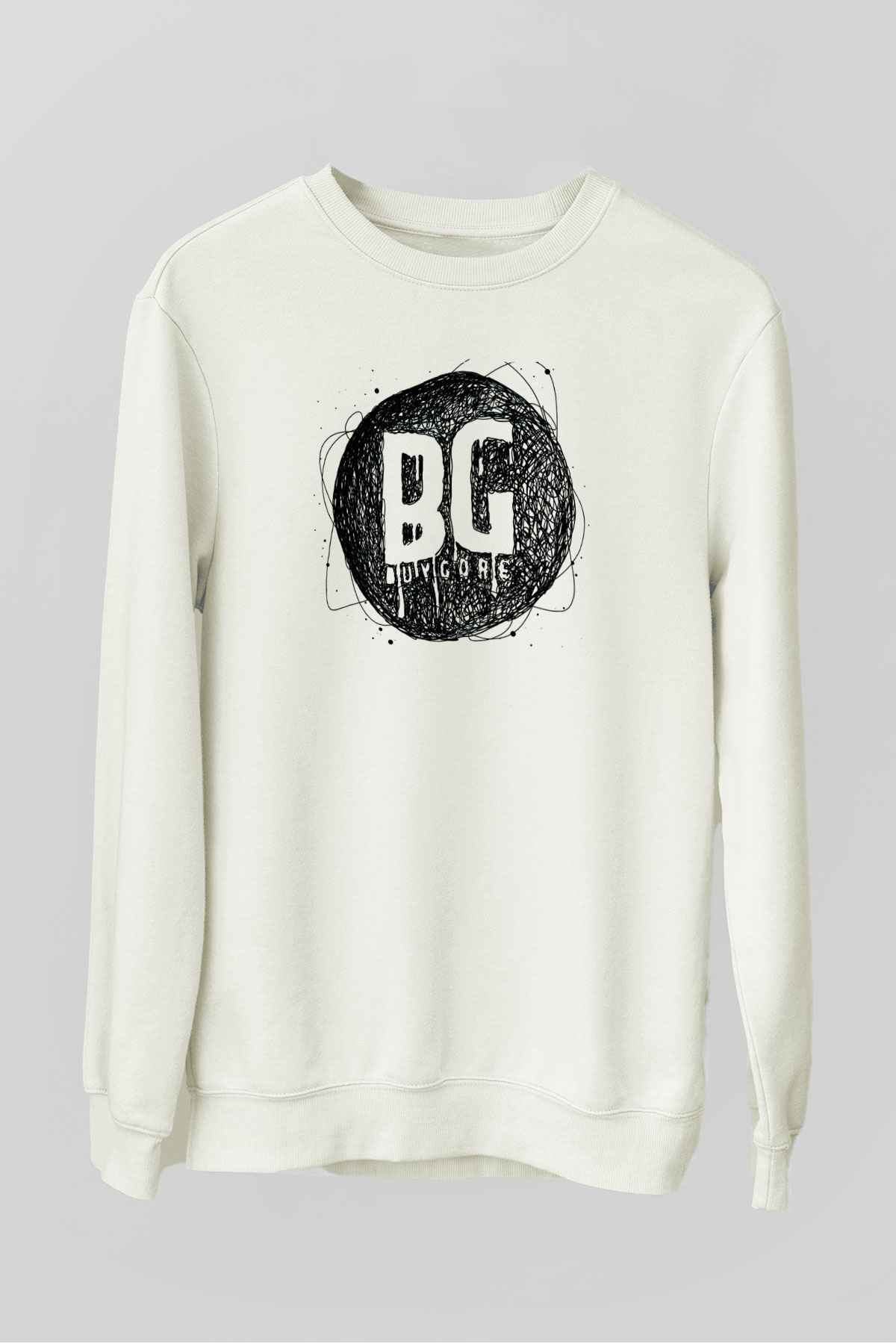 Borgore Beyaz Unisex Sweatshirt