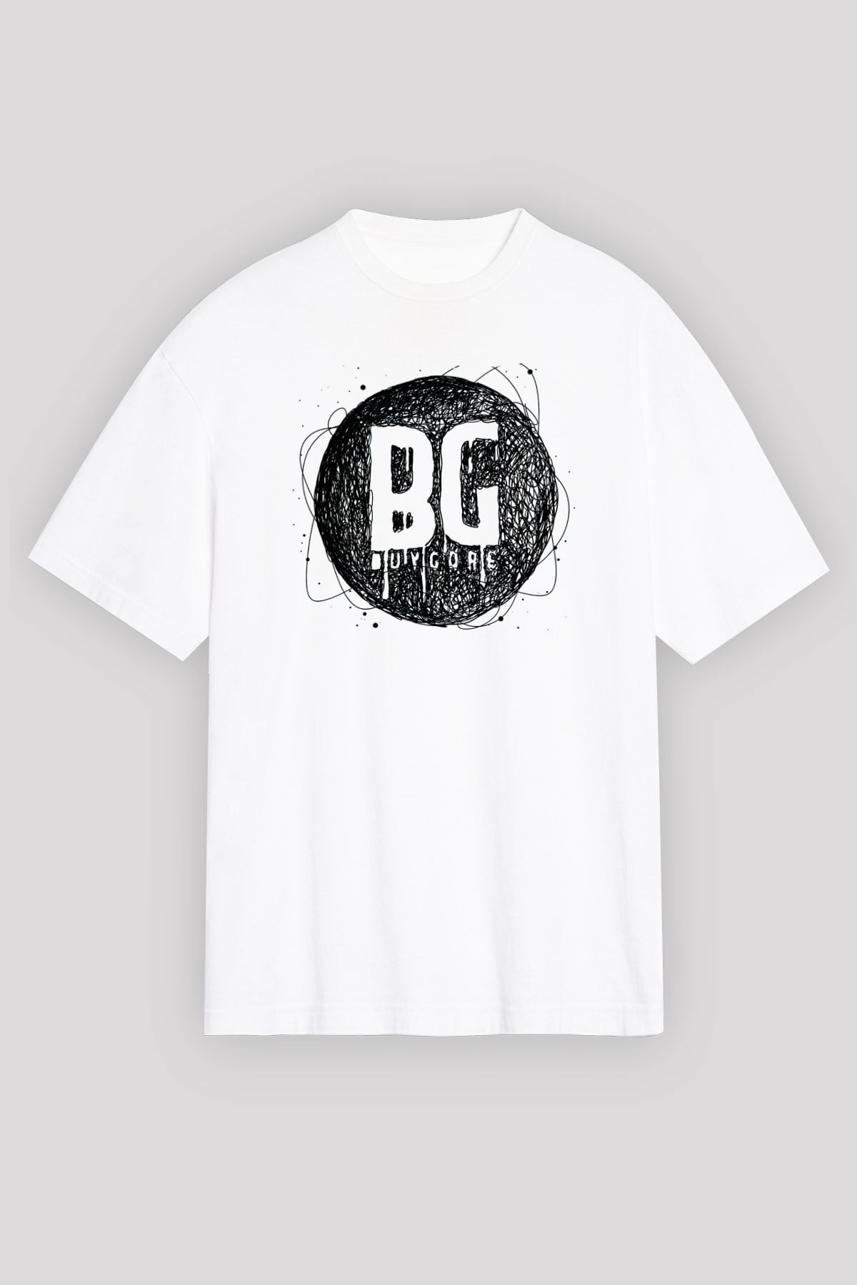 Borgore Beyaz Unisex Tişört T-Shirt - TişörtFabrikası
