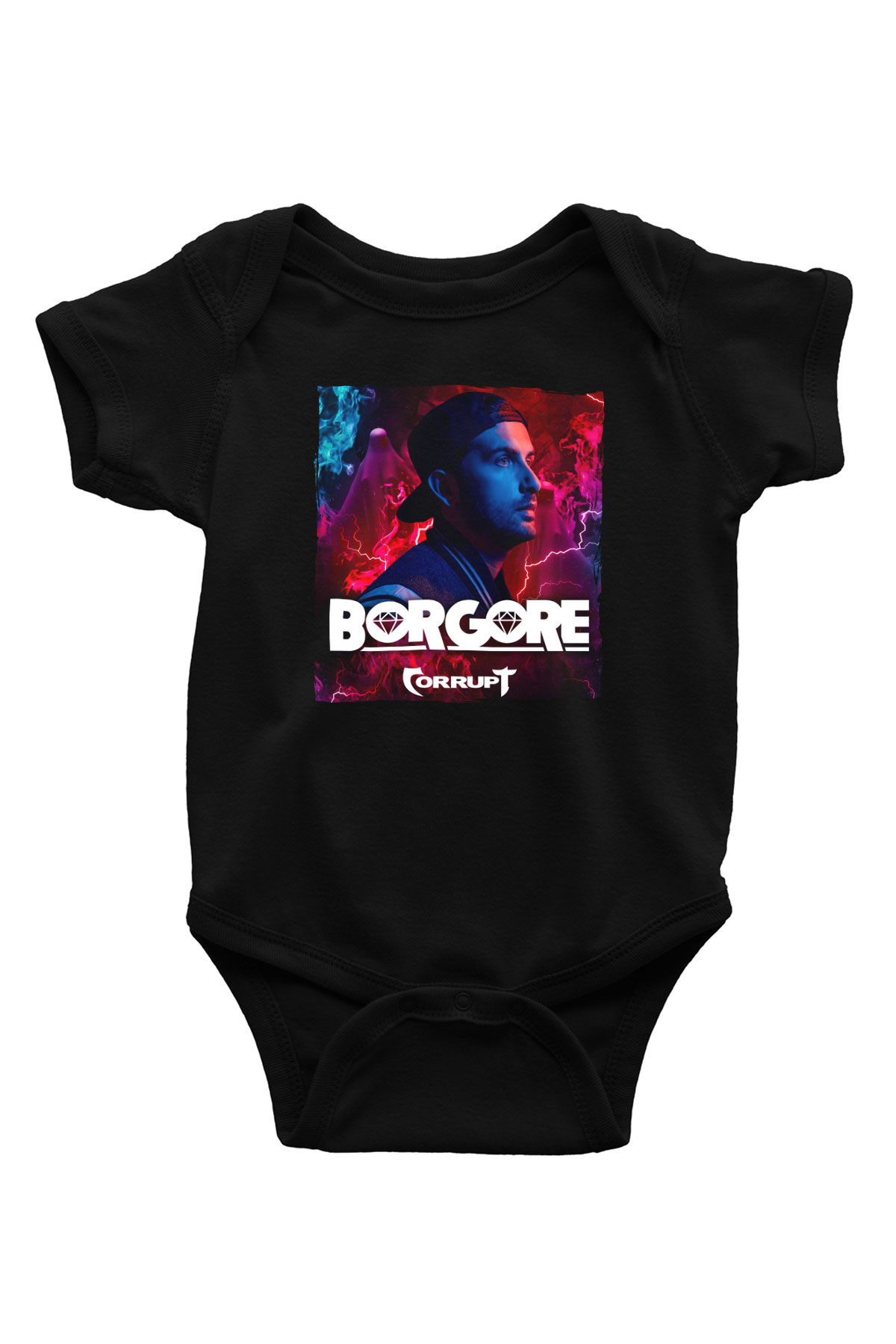 Borgore Siyah Bebek Body - Zıbın