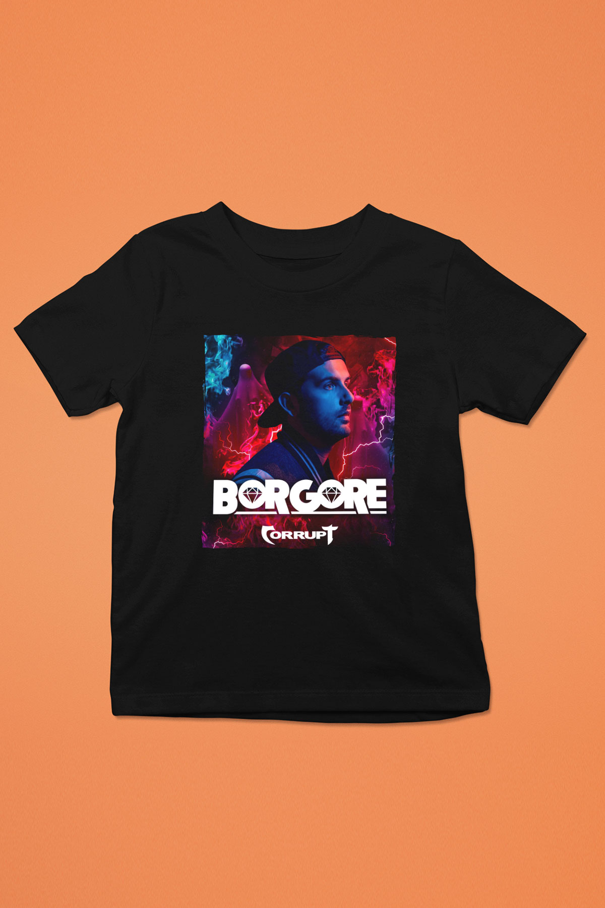 Borgore Siyah Unisex Çocuk Tişört