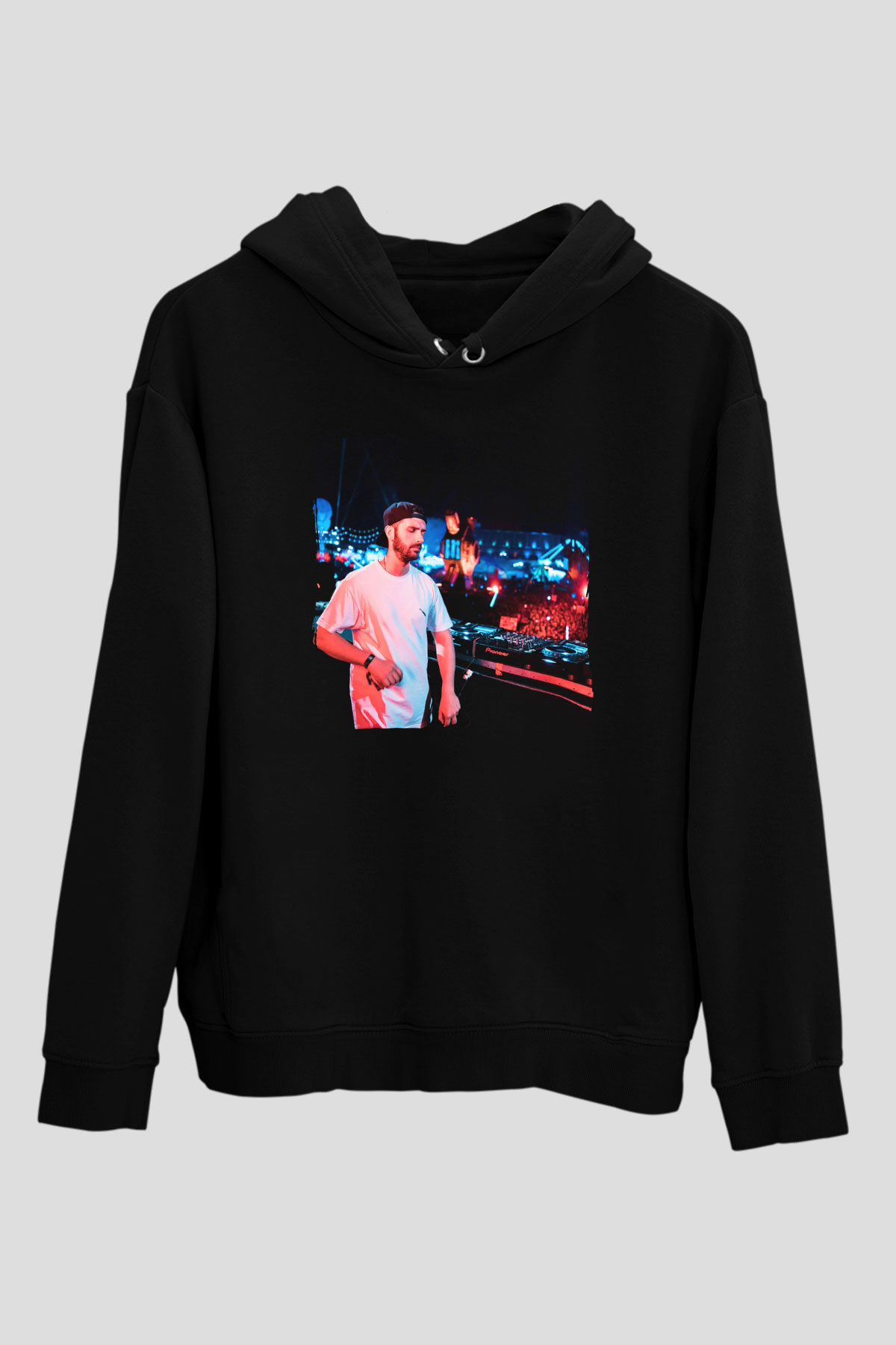 Borgore Siyah Unisex Kapüşonlu Sweatshirt