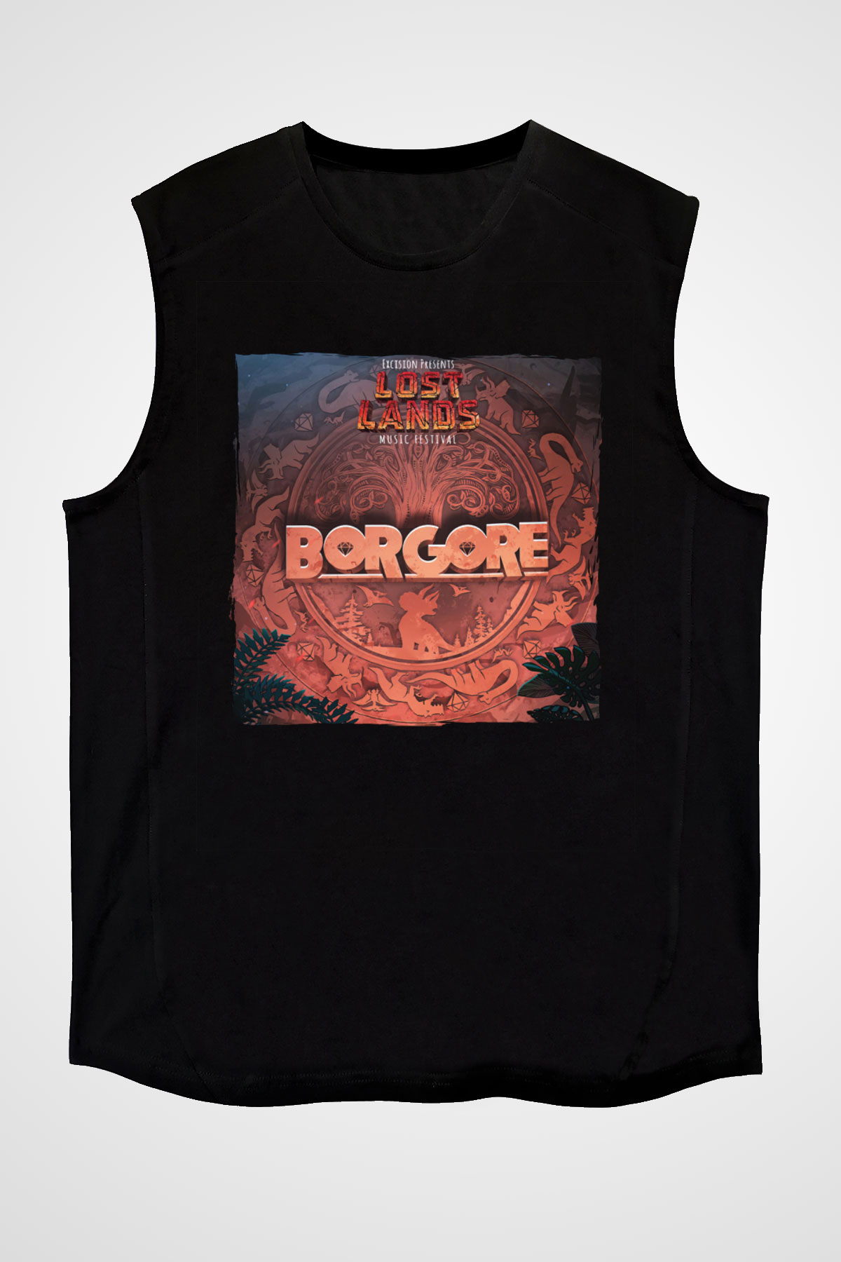 Borgore Siyah Unisex Kolsuz Tişört