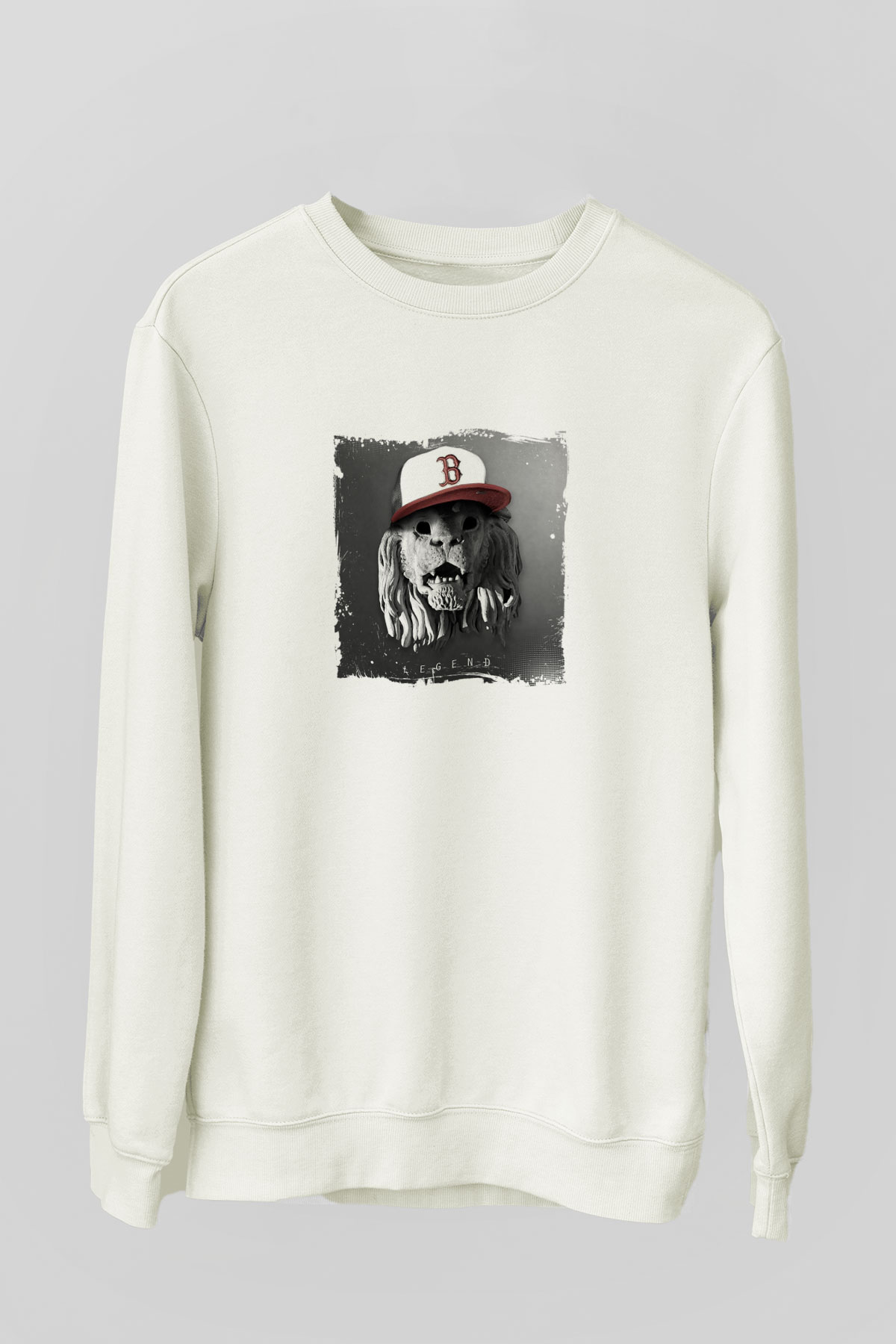 BorgoreBaskılı Beyaz Sweatshirt