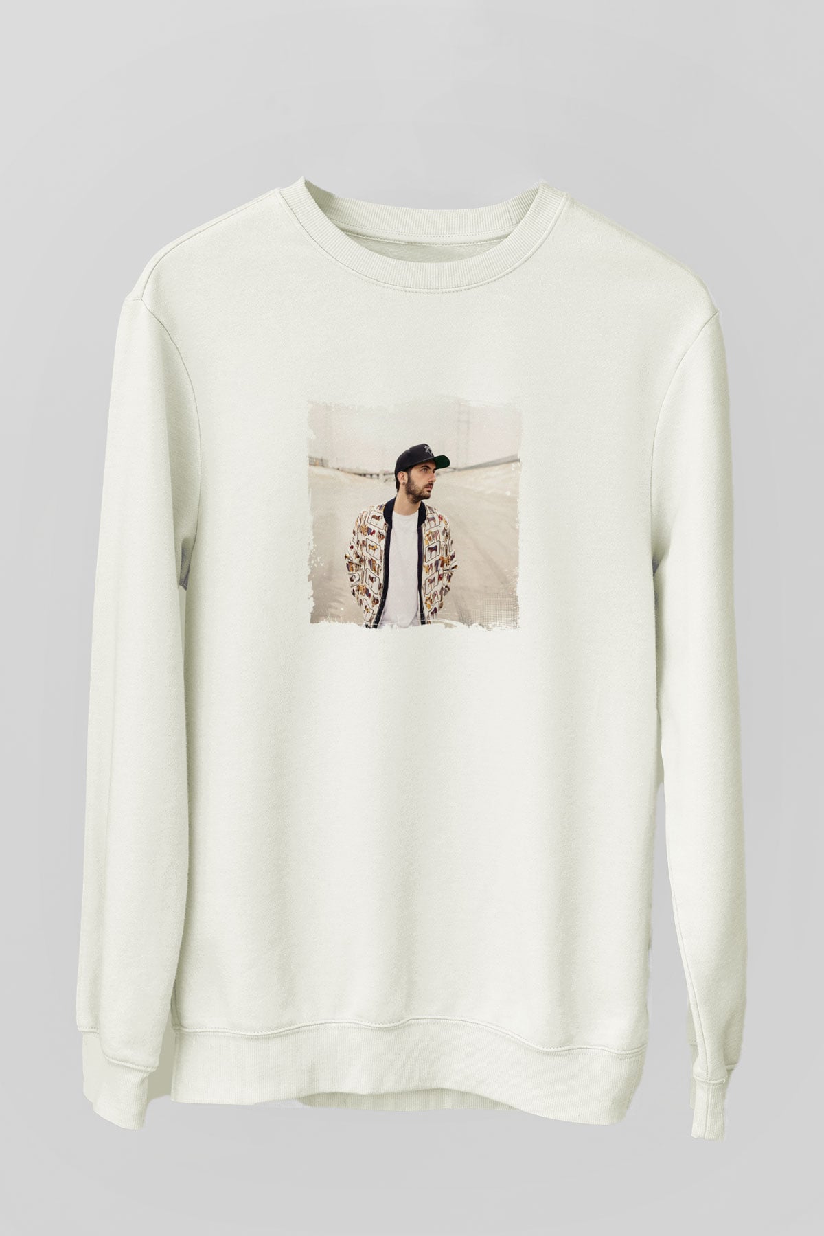 BorgoreBaskılı Beyaz Sweatshirt