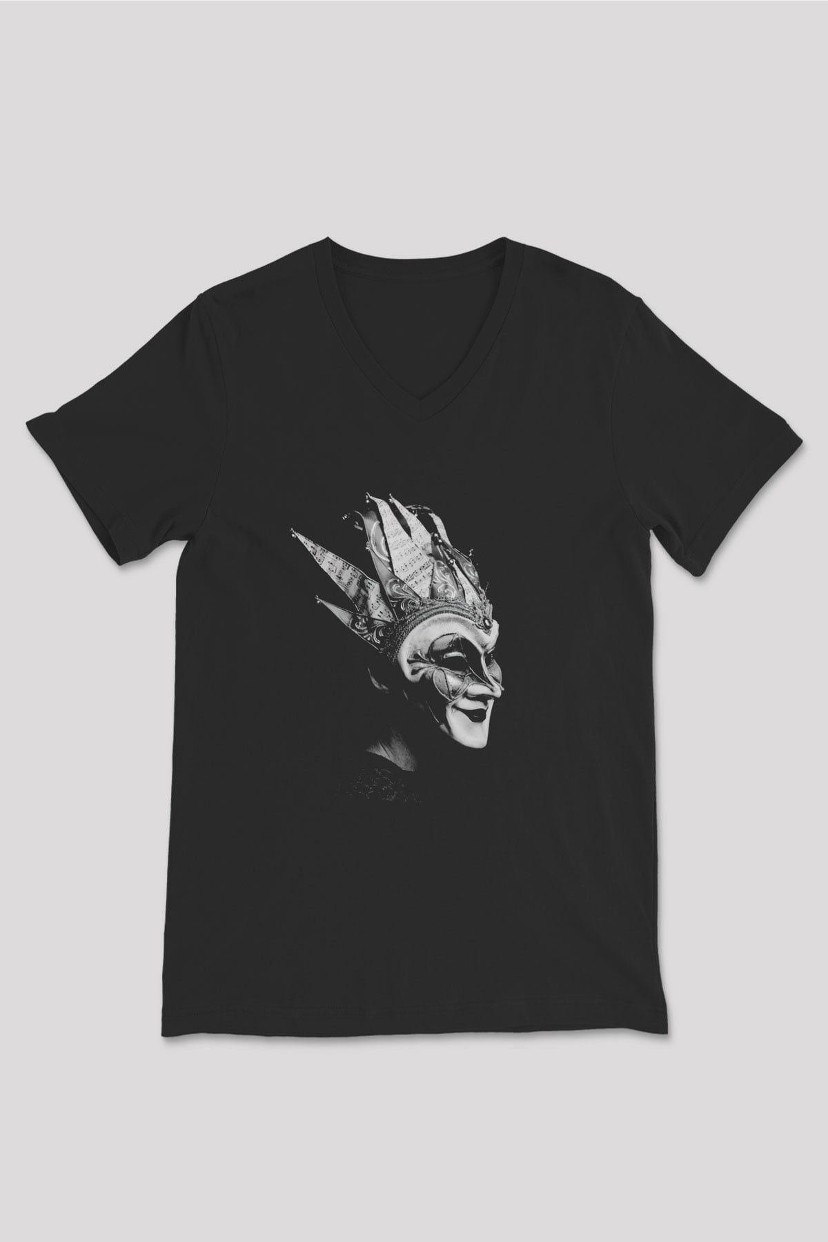 Boris Brejcha Siyah Unisex V Yaka Tişört