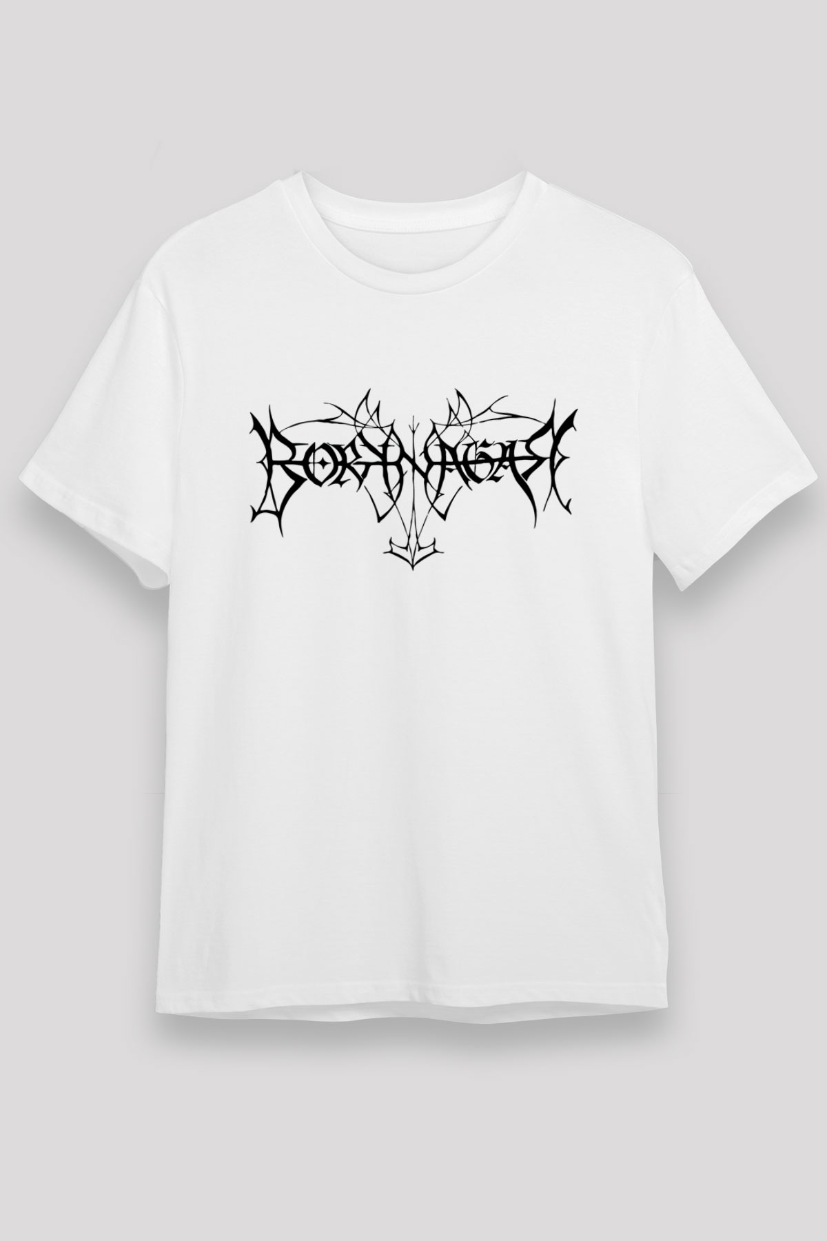 Borknagar Baskılı Unisex Beyaz Tişört - Tshirt