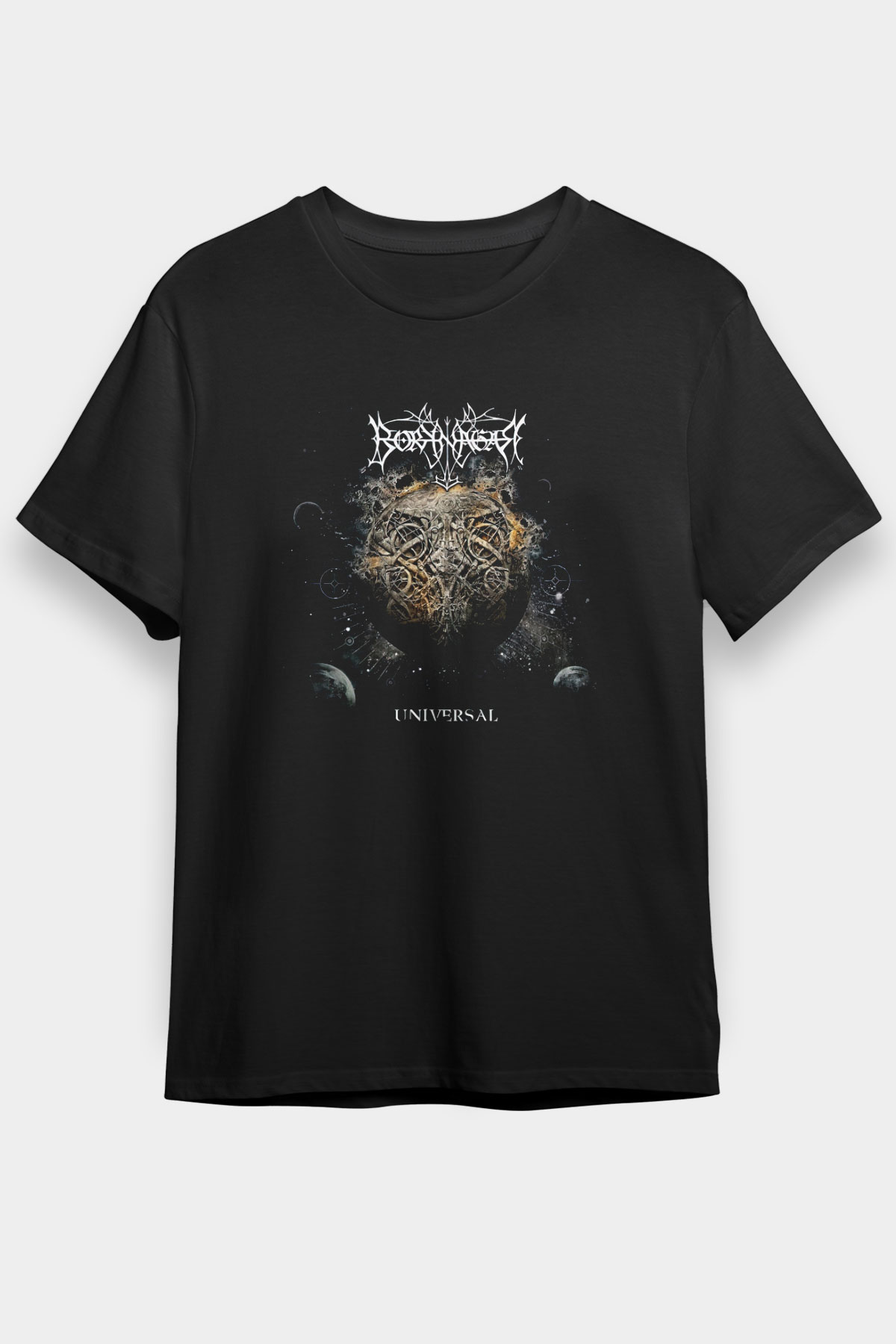 Borknagar Baskılı Unisex Siyah Tişört - Tshirt