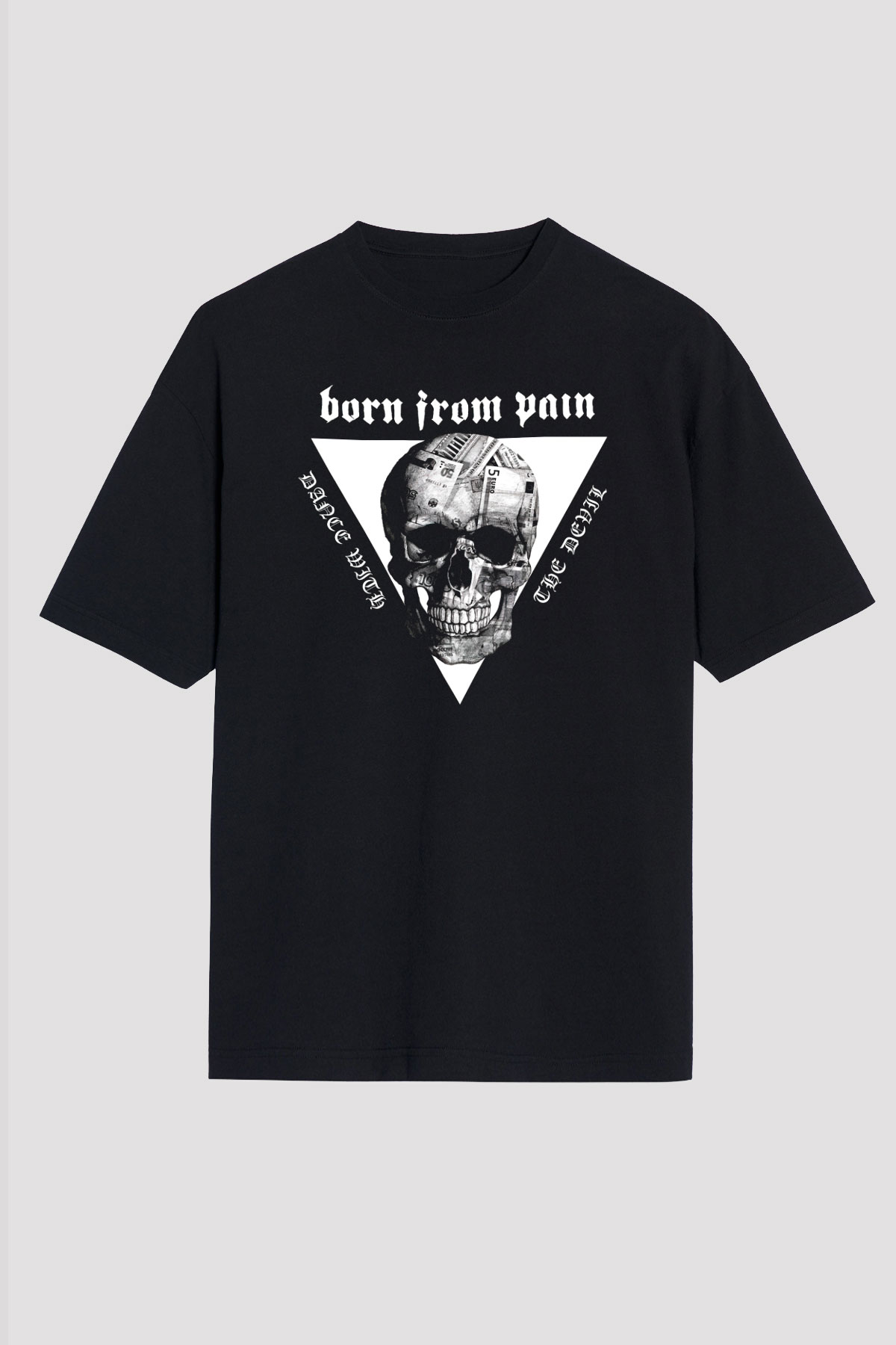 Born from Pain Siyah Unisex Oversize Tişört T-Shirt