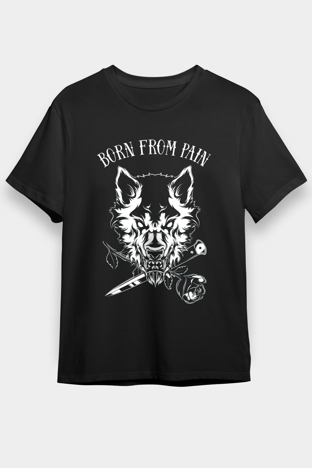 Born from Pain Siyah Unisex Tişört T-Shirt - TişörtFabrikası