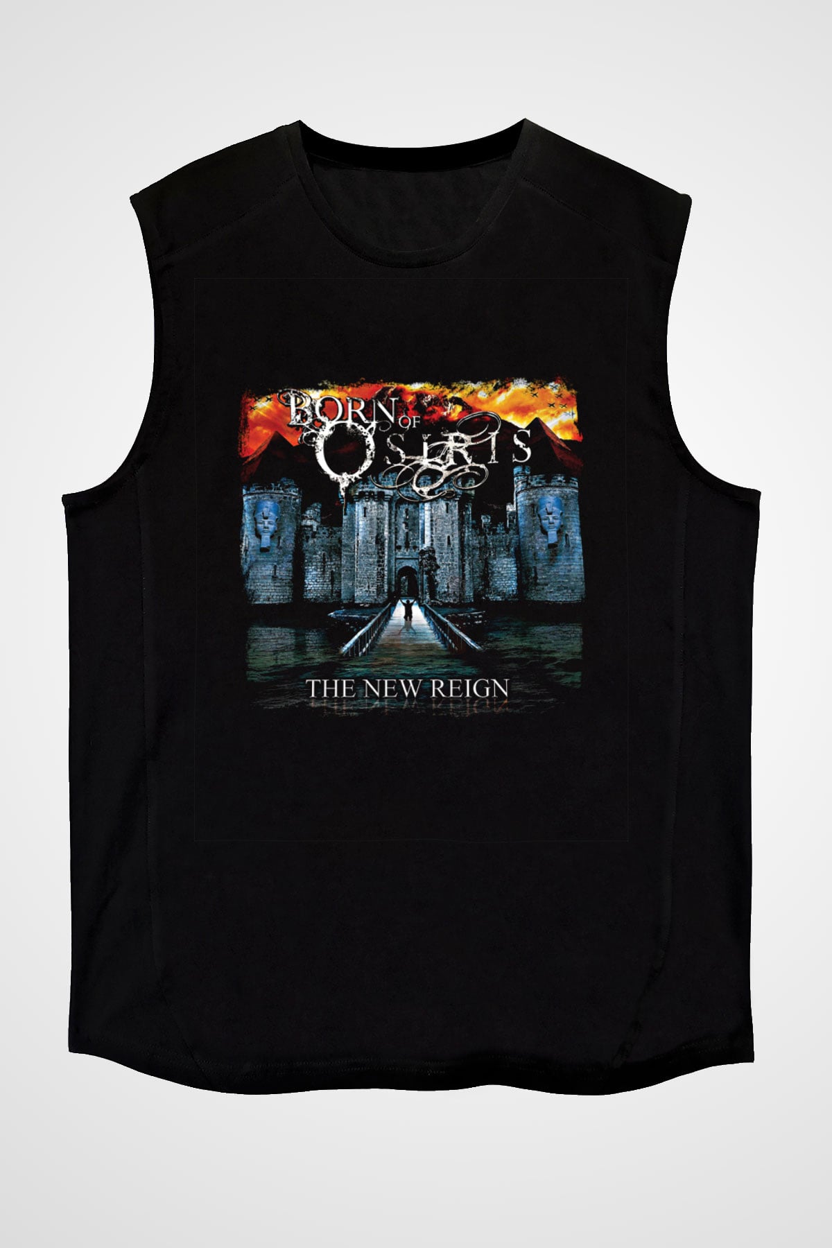 Born Of Osiris Baskılı Unisex Siyah Kolsuz Tişört