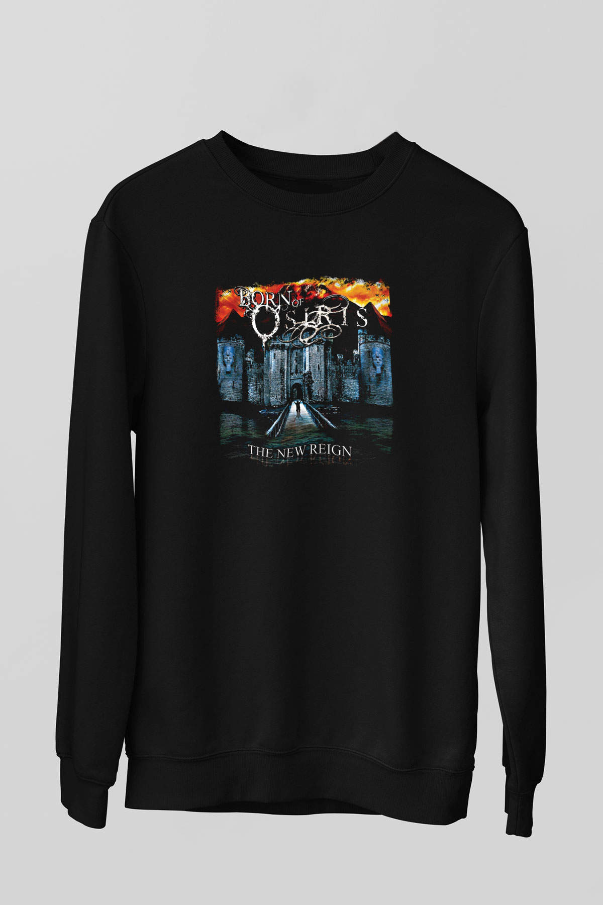 Born Of Osiris Baskılı Unisex Siyah Sweatshirt