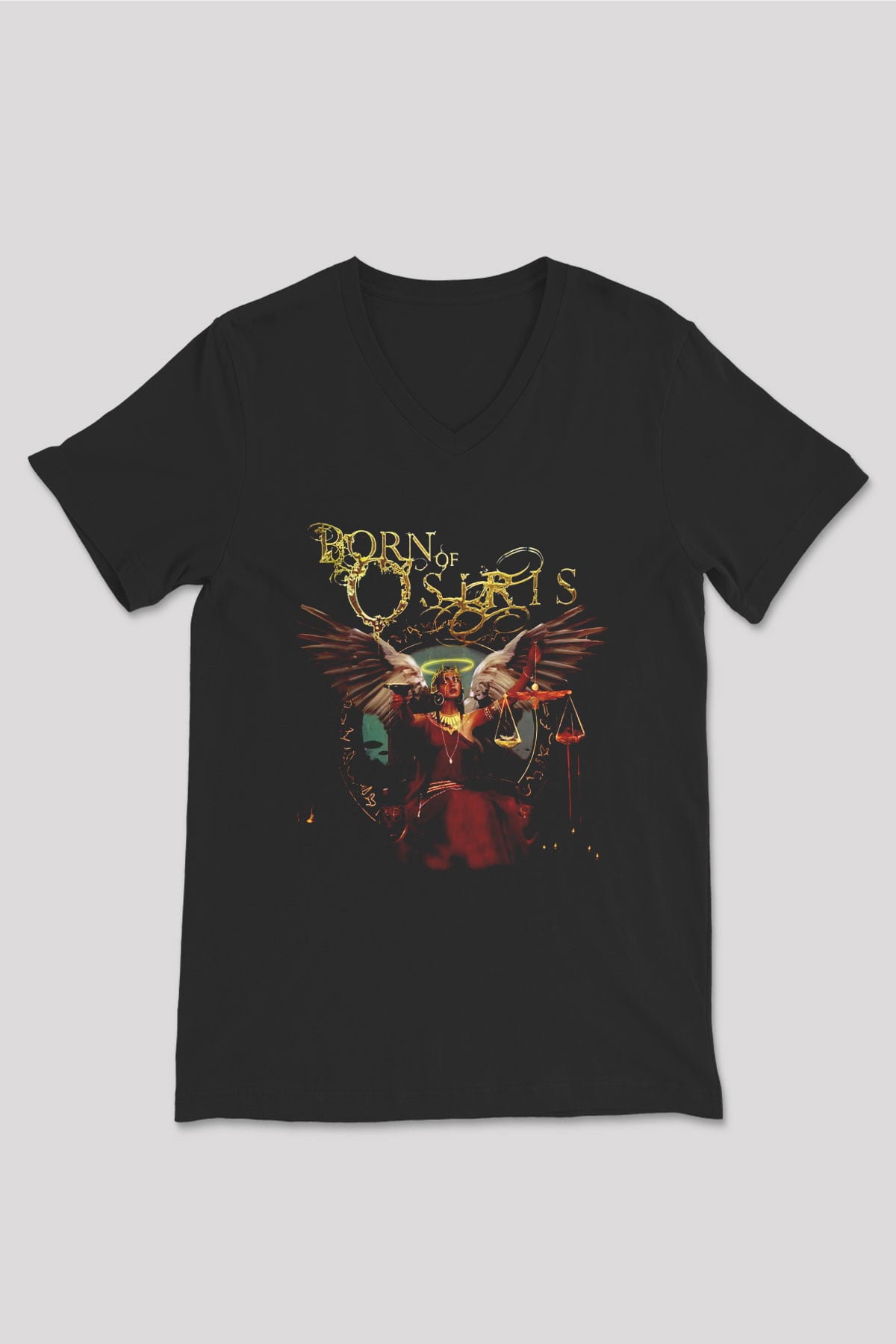 Born Of Osiris Siyah Unisex V Yaka Tişört