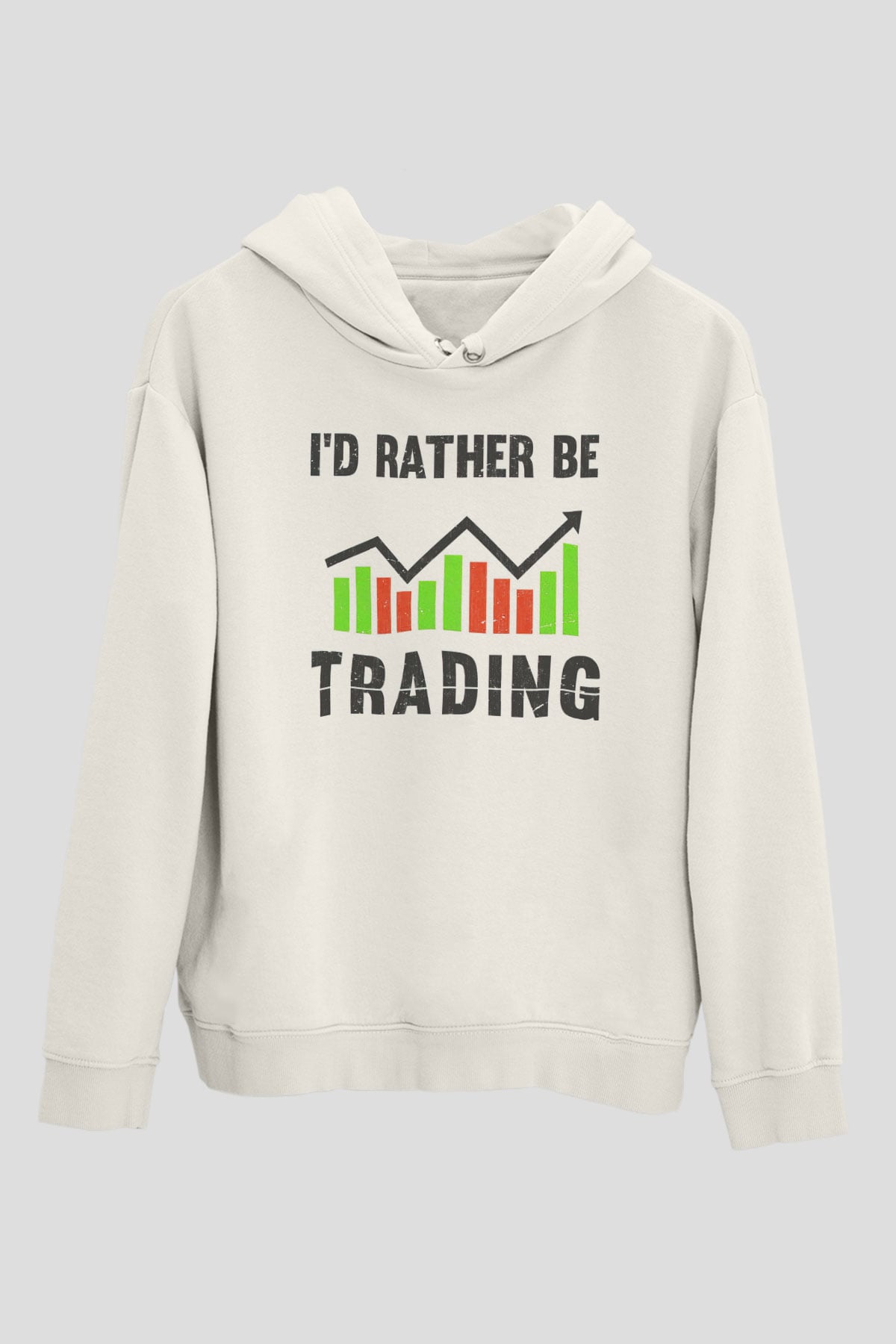 Borsacı Beyaz Unisex Kapüşonlu Sweatshirt