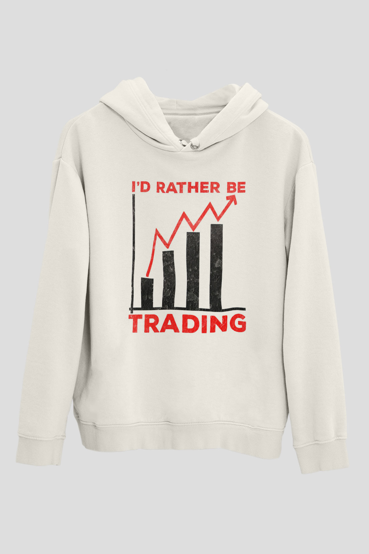 Borsacı Beyaz Unisex Kapüşonlu Sweatshirt