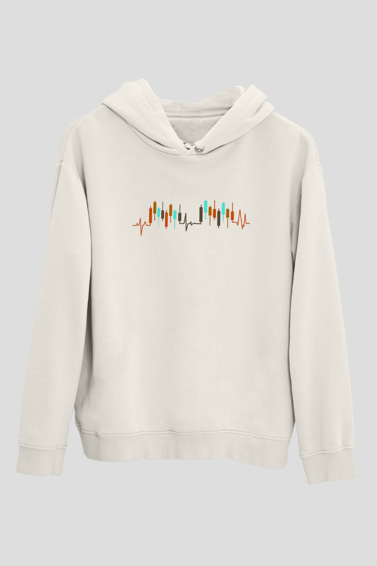 Borsacı Beyaz Unisex Kapüşonlu Sweatshirt