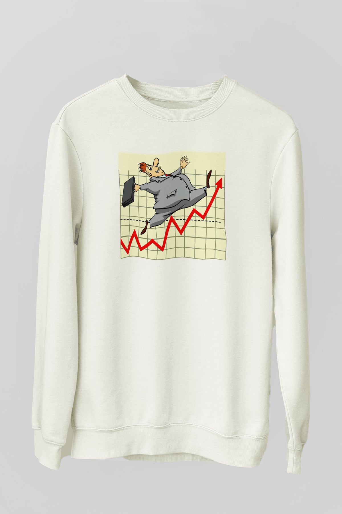 Borsacı Beyaz Unisex Sweatshirt