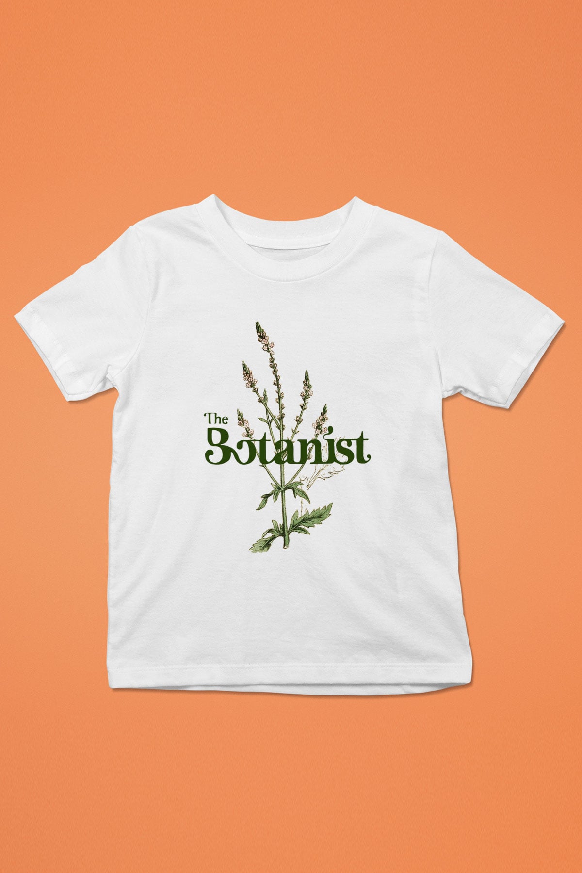 Botanikçi Baskılı Beyaz Unisex Çocuk Tişört
