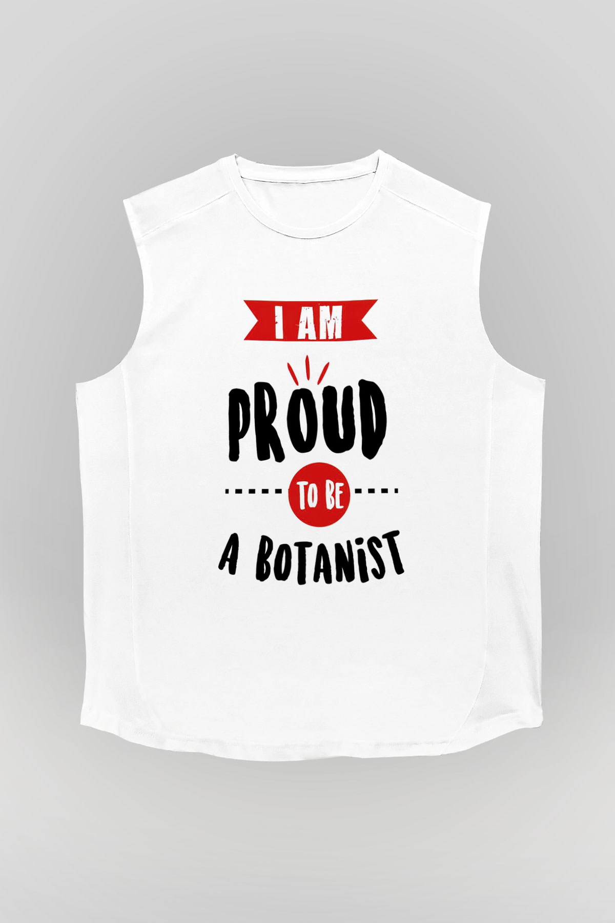 Botanikçi Beyaz Unisex Kolsuz Tişört