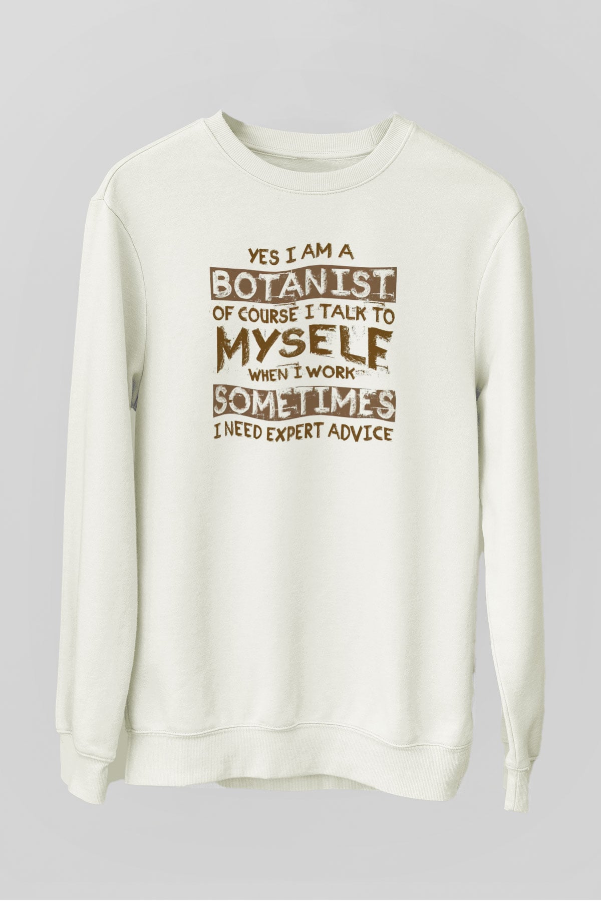 Botanikçi Beyaz Unisex Sweatshirt