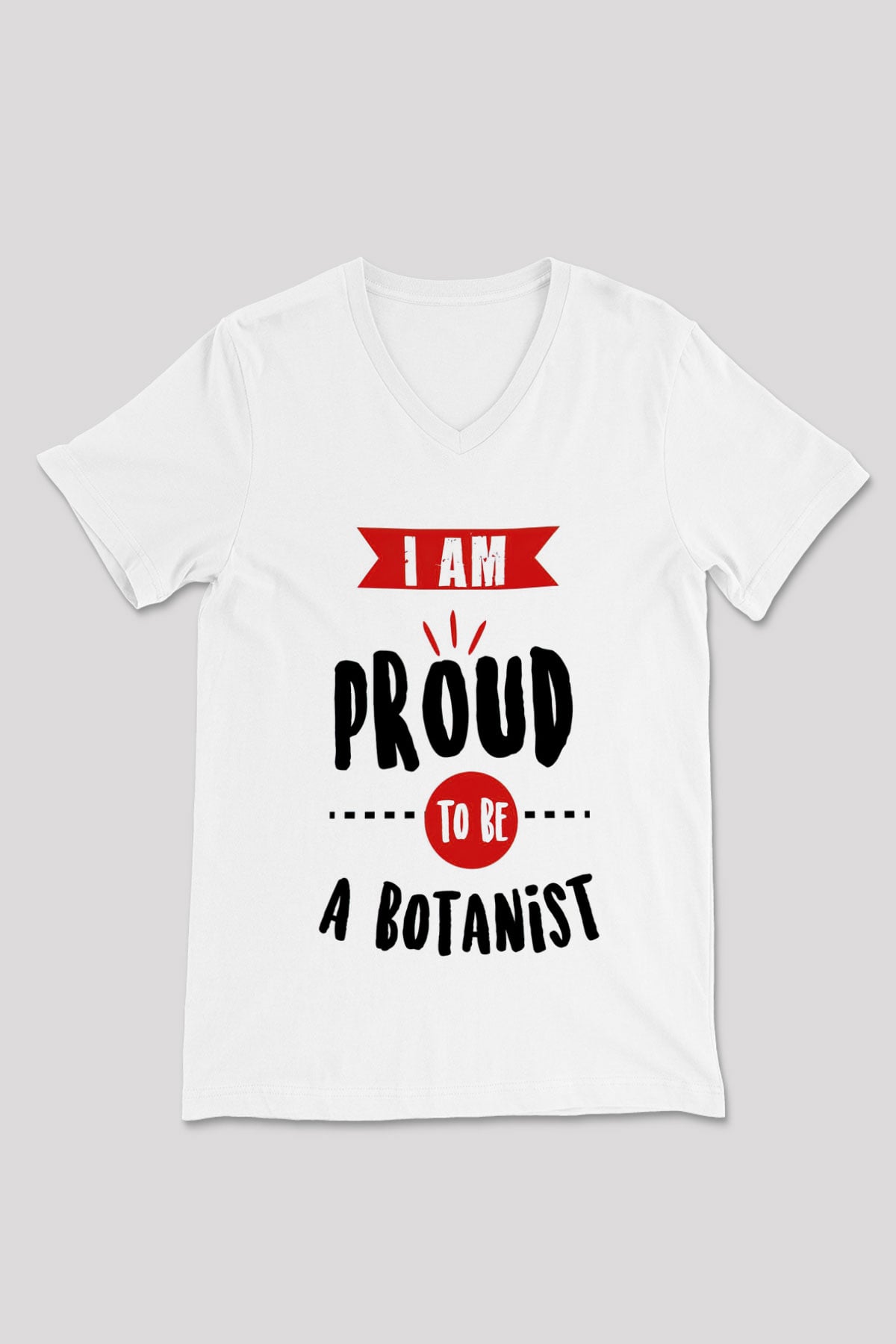 Botanikçi Beyaz Unisex V Yaka Tişört