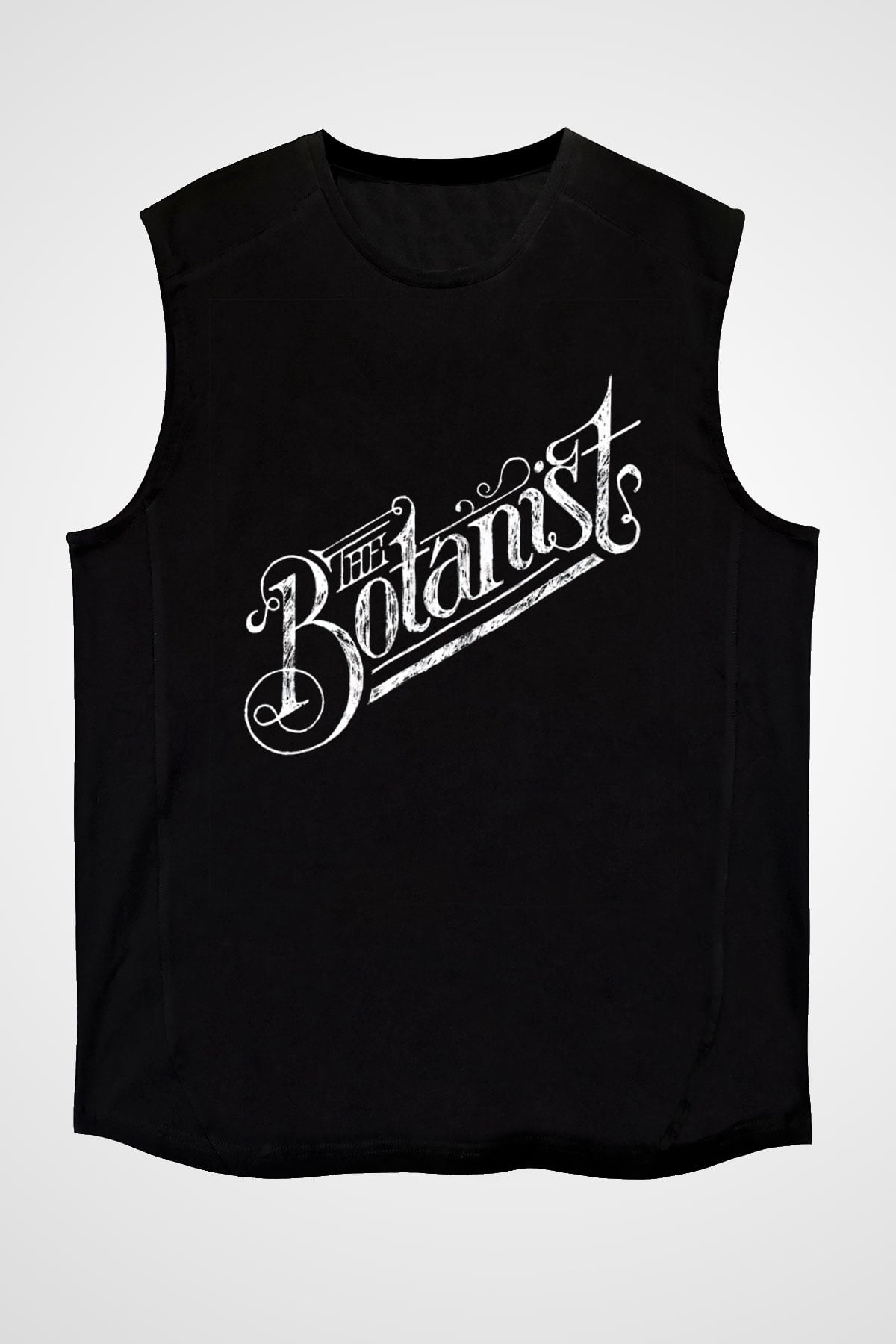 Botanikçi Siyah Unisex Kolsuz Tişört