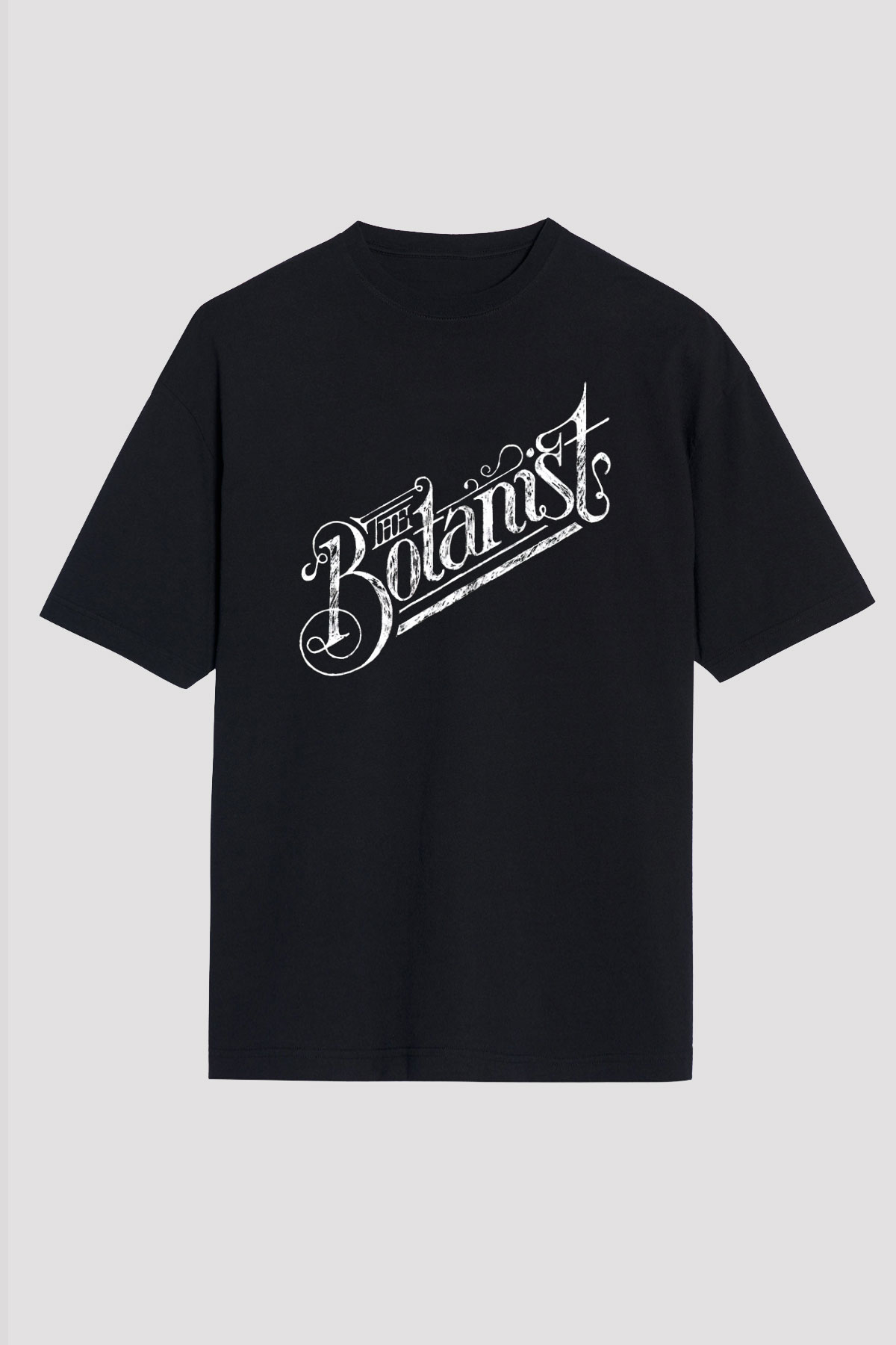 Botanikçi Siyah Unisex Oversize Tişört T-Shirt