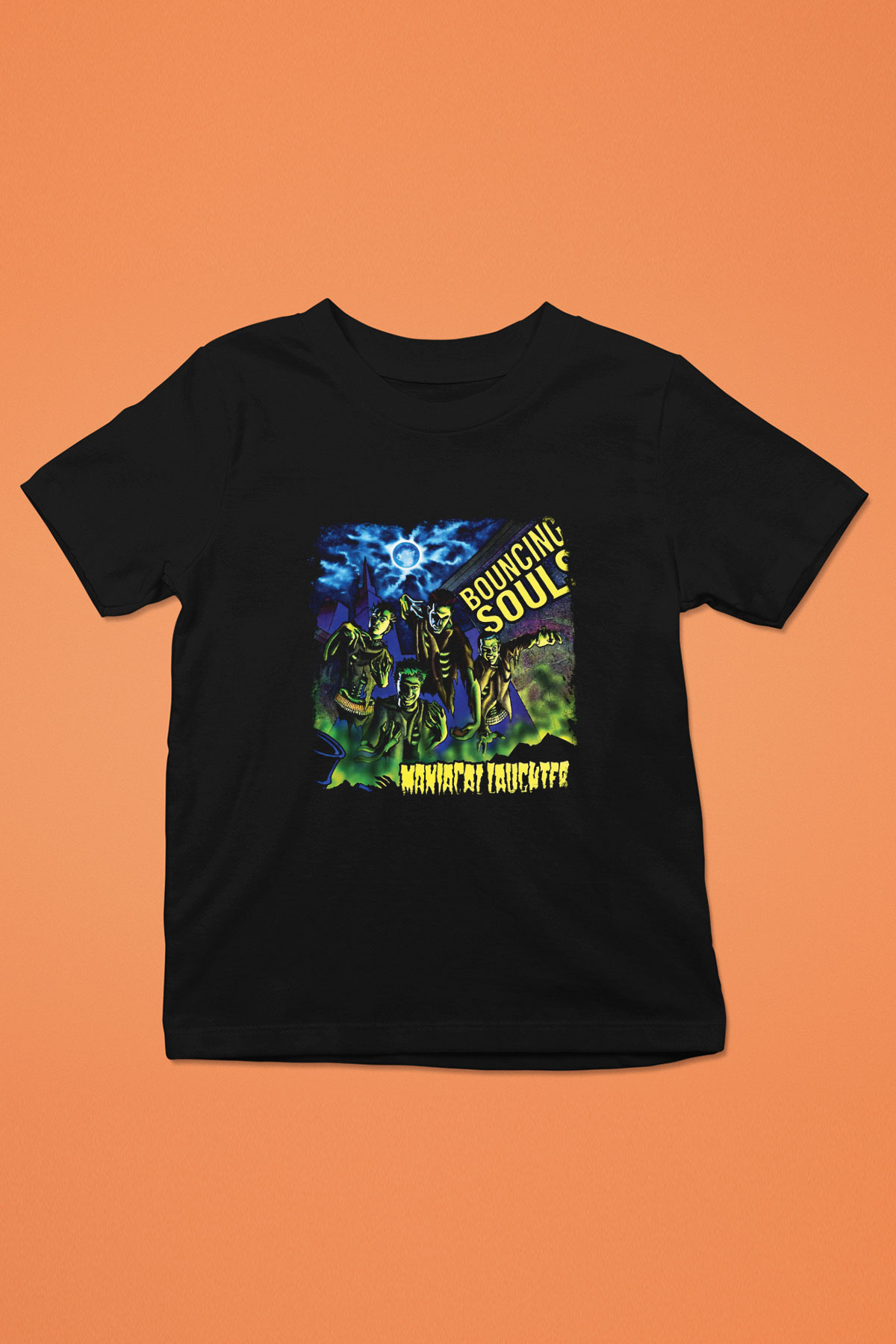 Bouncing Souls Baskılı Unisex Siyah Çocuk Tişört