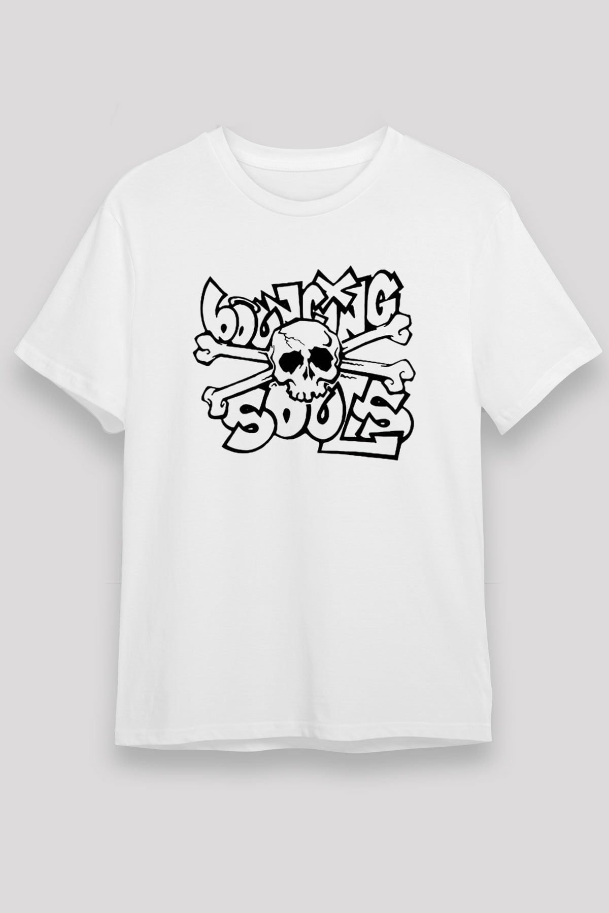 Bouncing Souls Beyaz Unisex Tişört T-Shirt - TişörtFabrikası