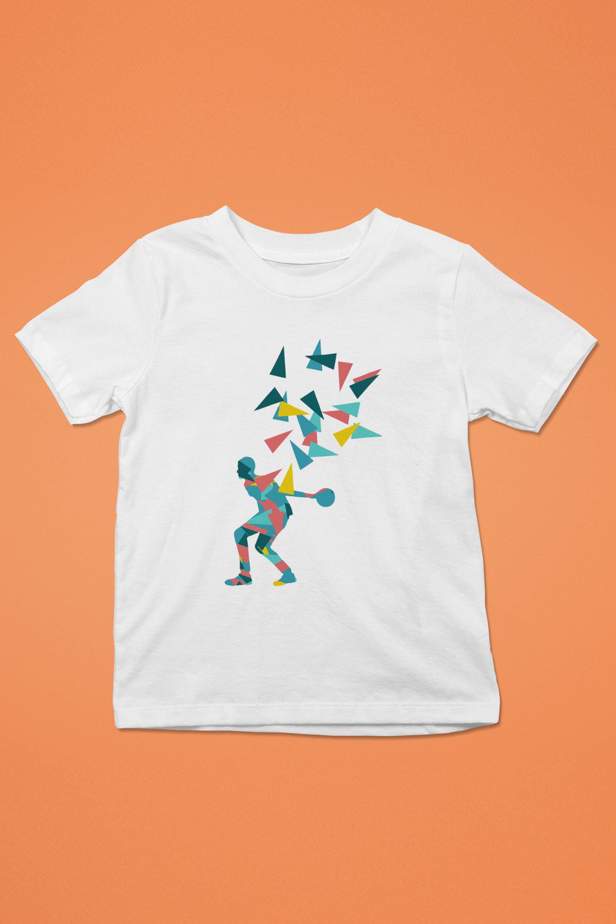 Bovling Baskılı Beyaz Unisex Çocuk Tişört