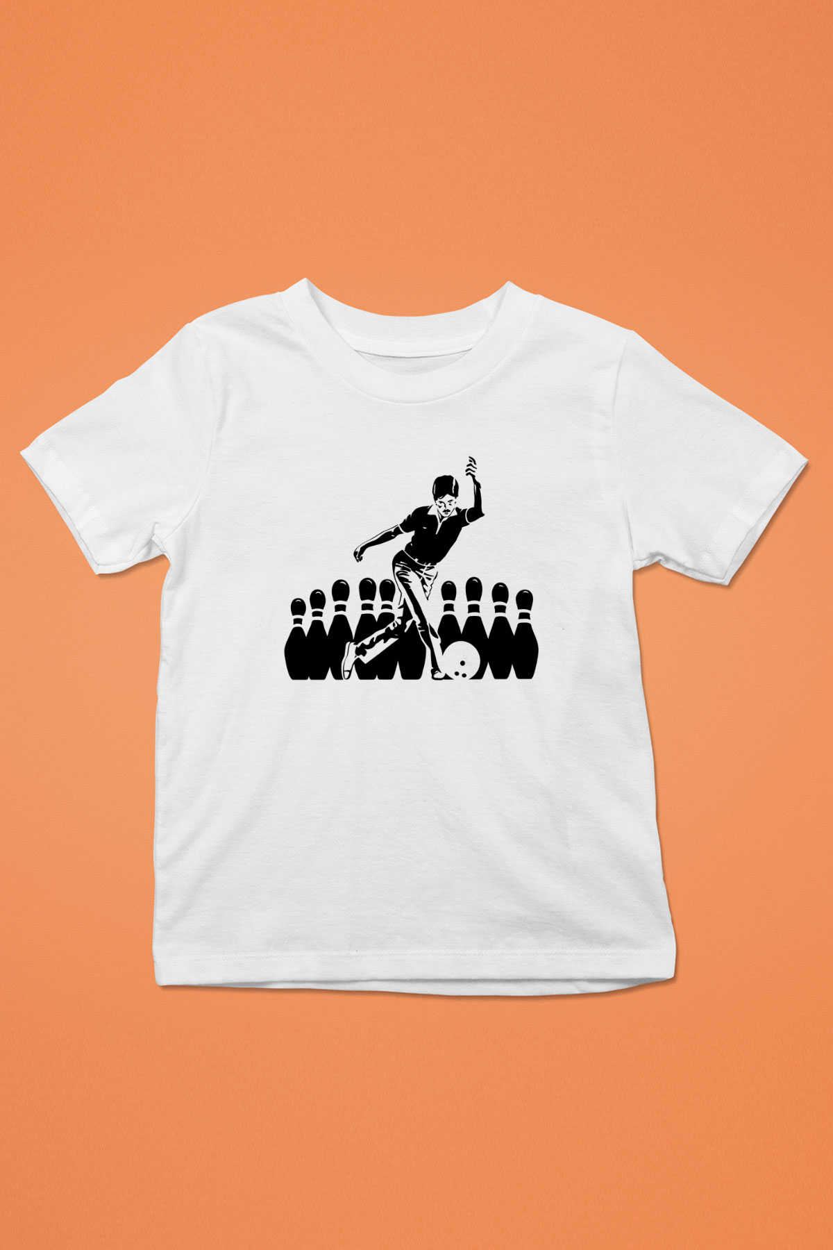 Bovling Beyaz Unisex Çocuk Tişört