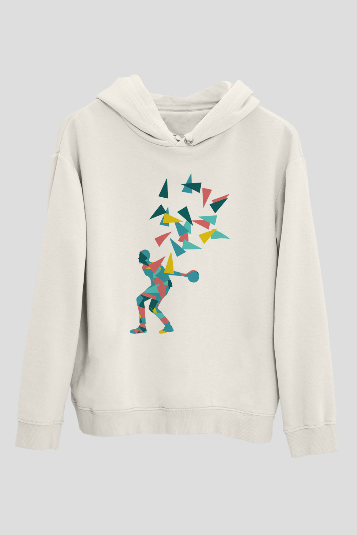 Bovling Beyaz Unisex Hoodie